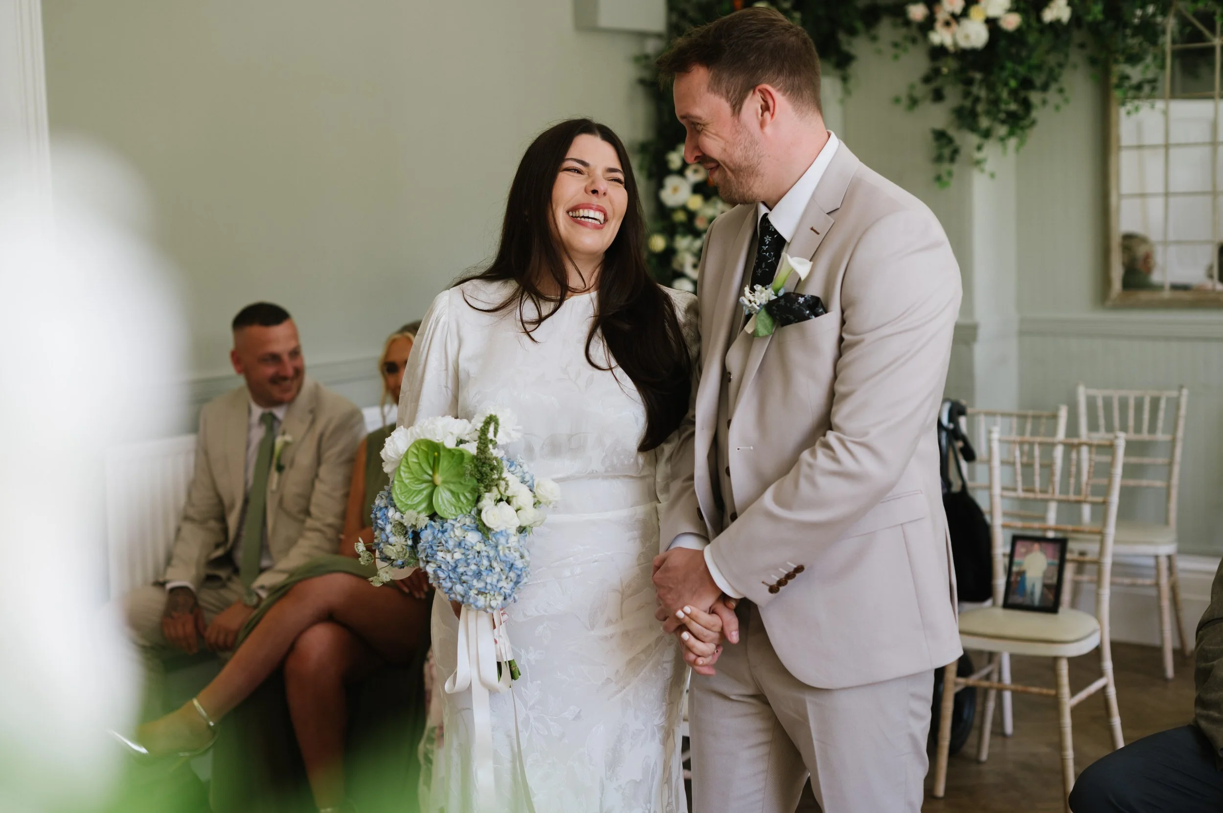 Intimate wedding ceremony at Sandwell Register Office