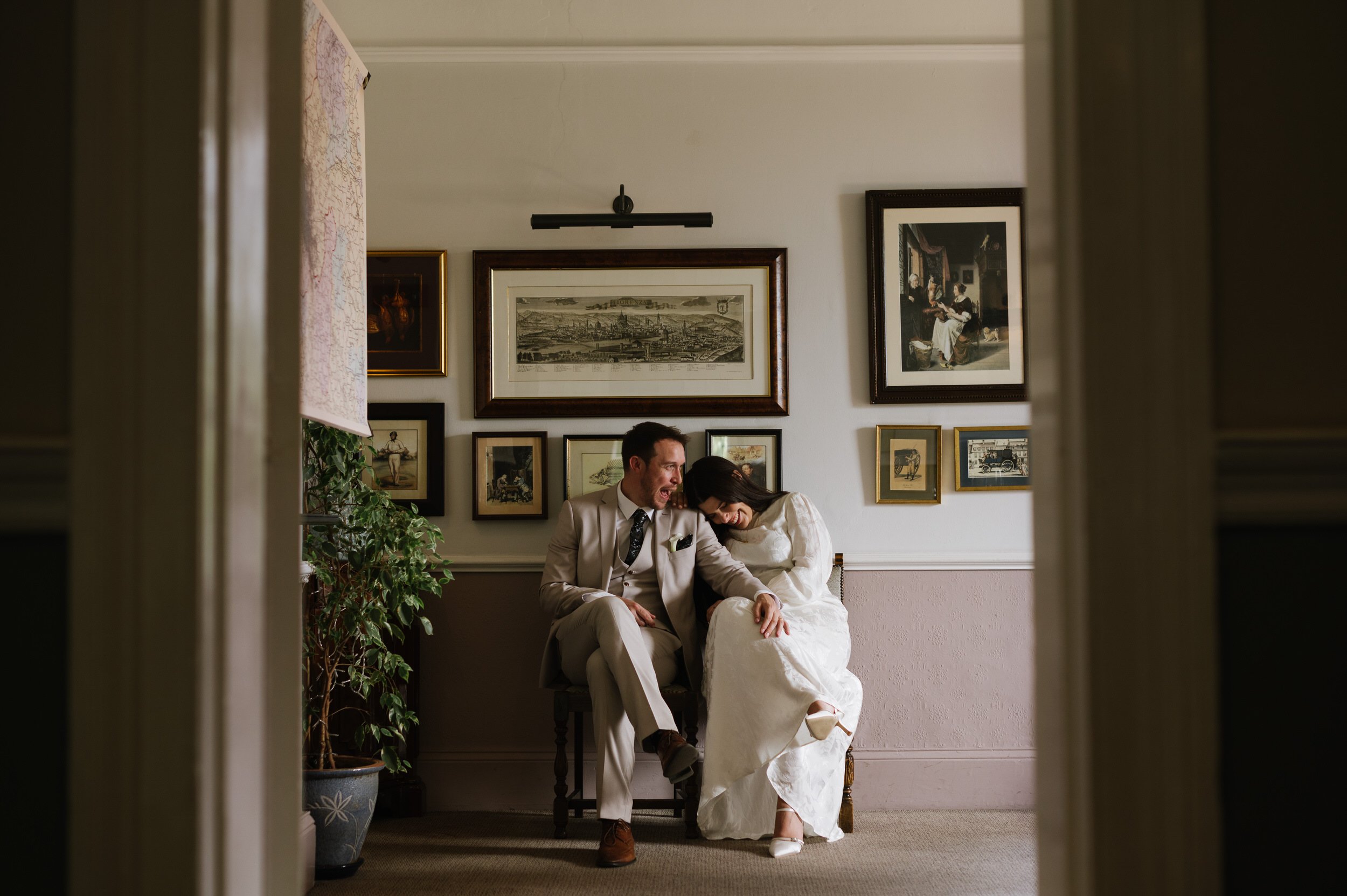 Editorial style couple portraits at The Physician Edgbaston