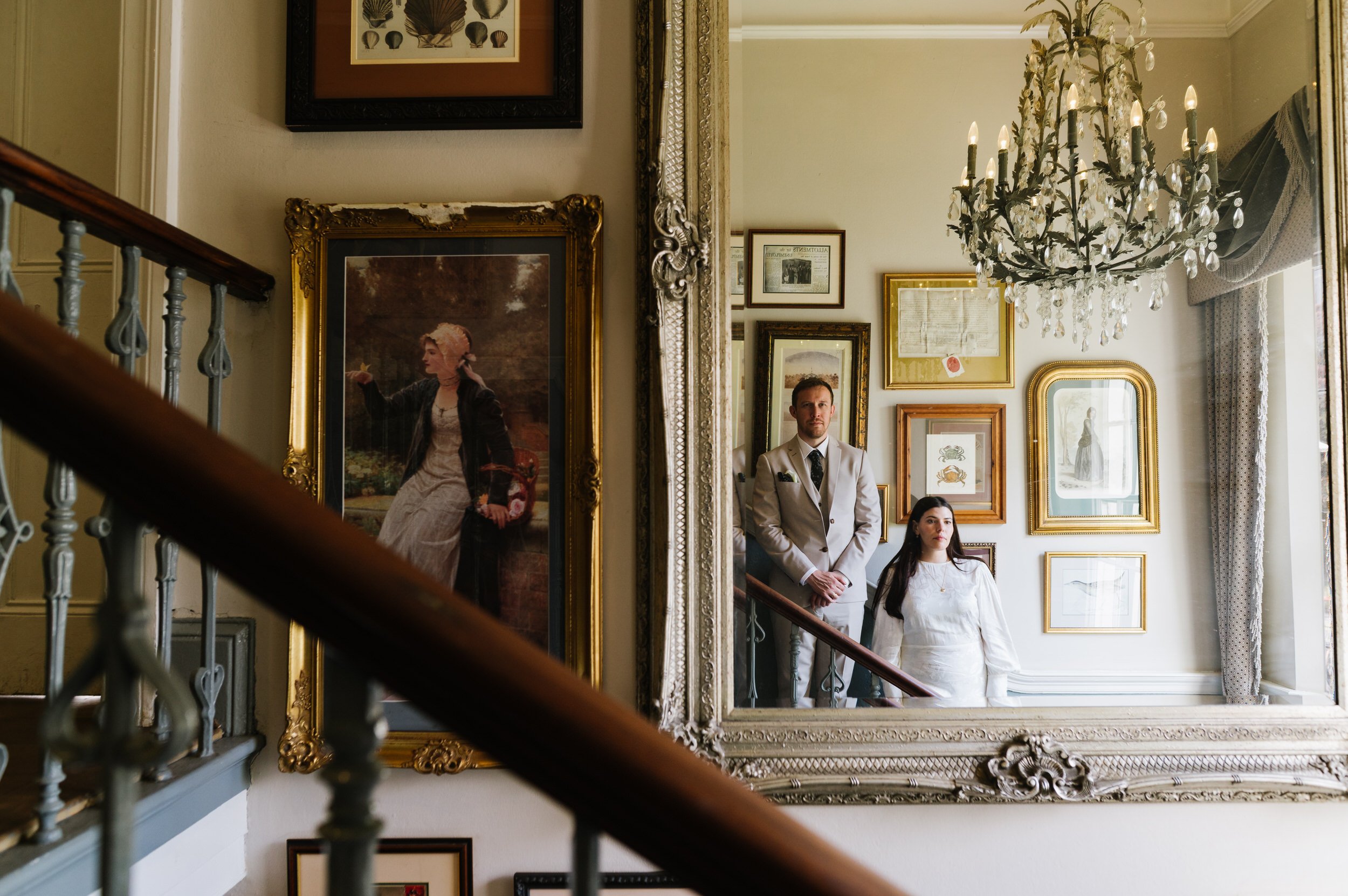 Editorial style couple portraits at The Physician Edgbaston