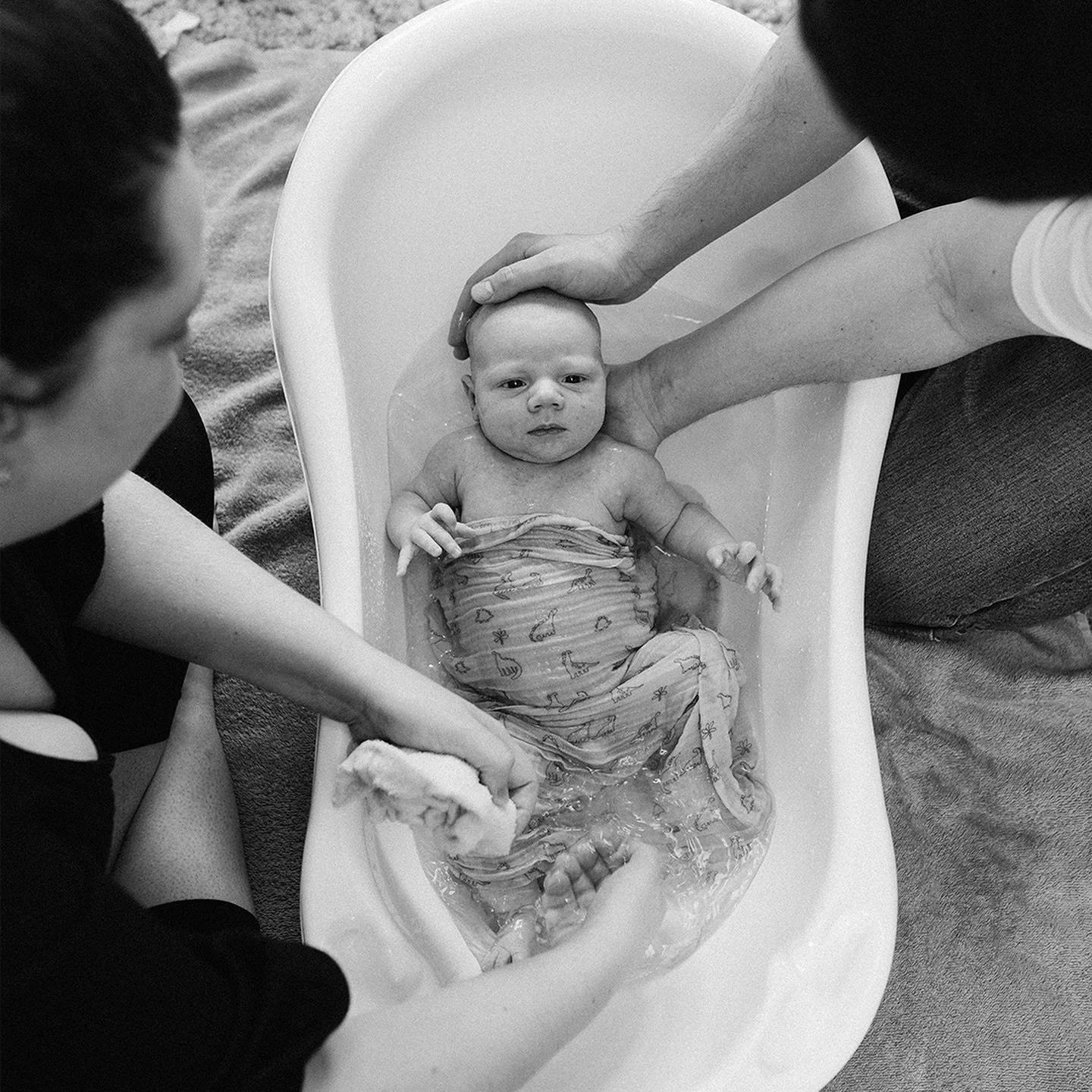 At home baby sessions
Bath time in the lounge. 
Parents sharing a bowl of pasta while baby has a feed. 
His first time hearing his dad on guitar. 

All very normal and very magic.

More pictures and more information on family sessions on our blog: li