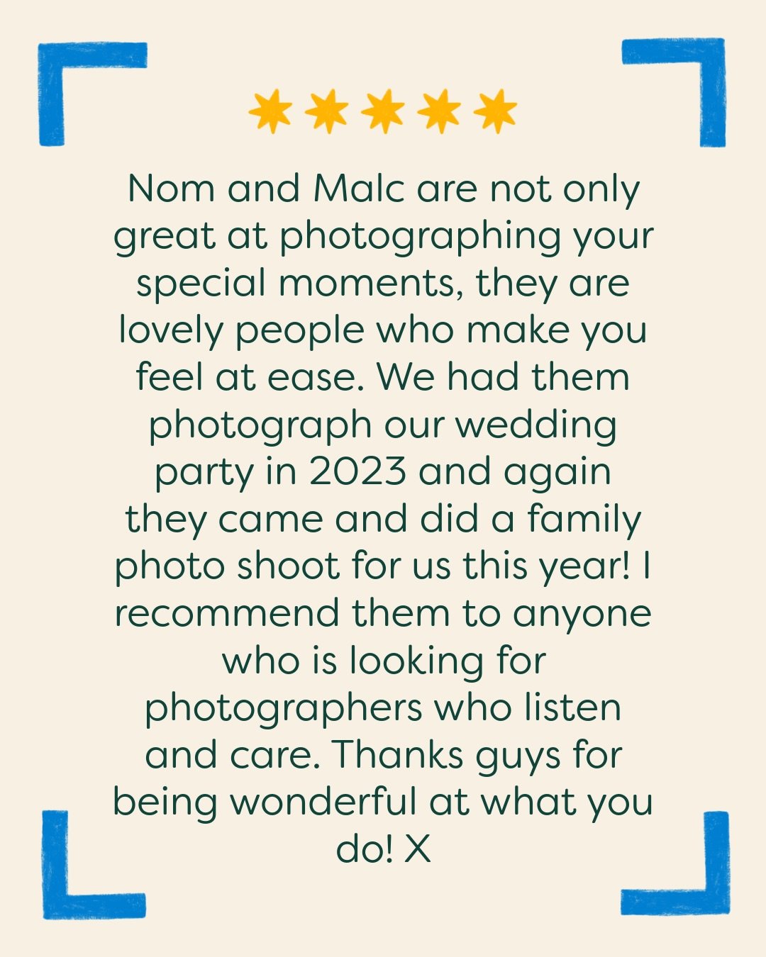 100+ 5 star reviews on Google. You lot really are the best fan club. 

I&rsquo;m never quite sure how to share the reviews or how best to say thank you. We&rsquo;re dreaming up sending a discount code to all our recent customers, what do you think? A