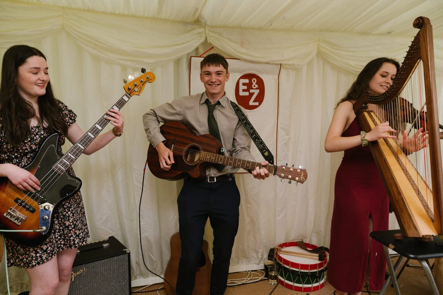 3 caernarfon wedding photographer band.jpg
