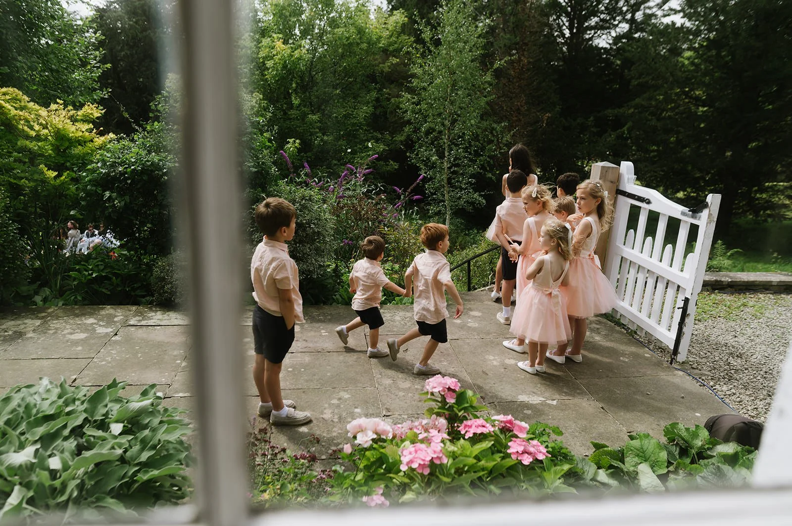 Flower girls and page boys at Halecat House wedding
