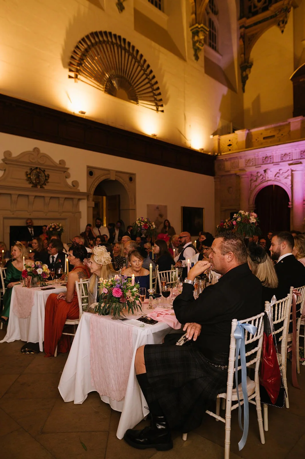 Wedding speeches inside Wollaton Hall
