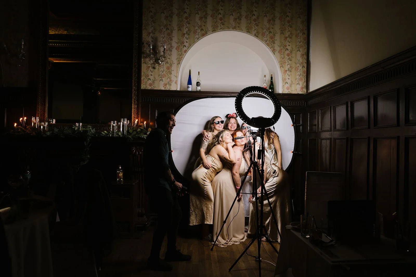 Wedding photo booth at Wortley Hall