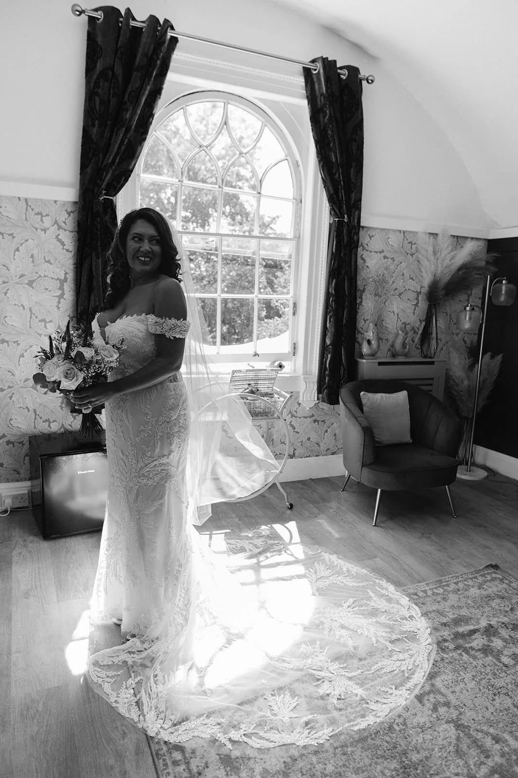 Bride getting ready at Old Rectory House Redditch wedding