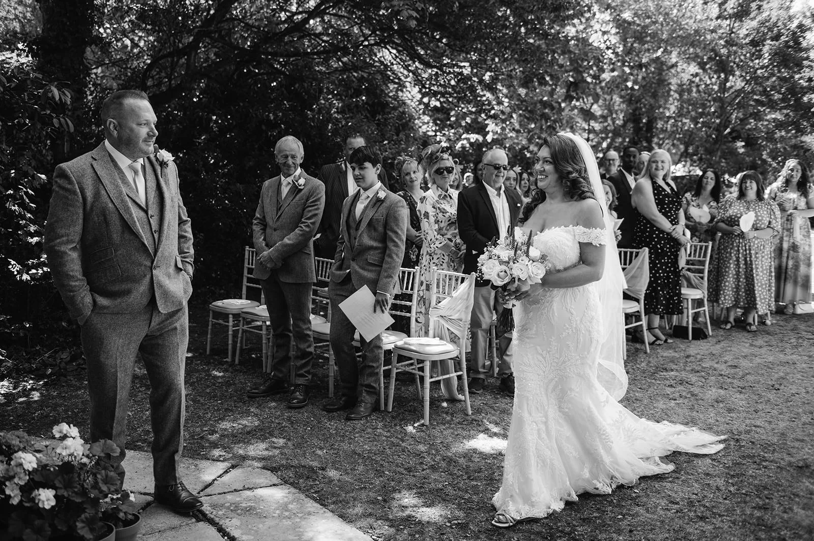 Outdoor ceremony at Old Rectory House in Redditch