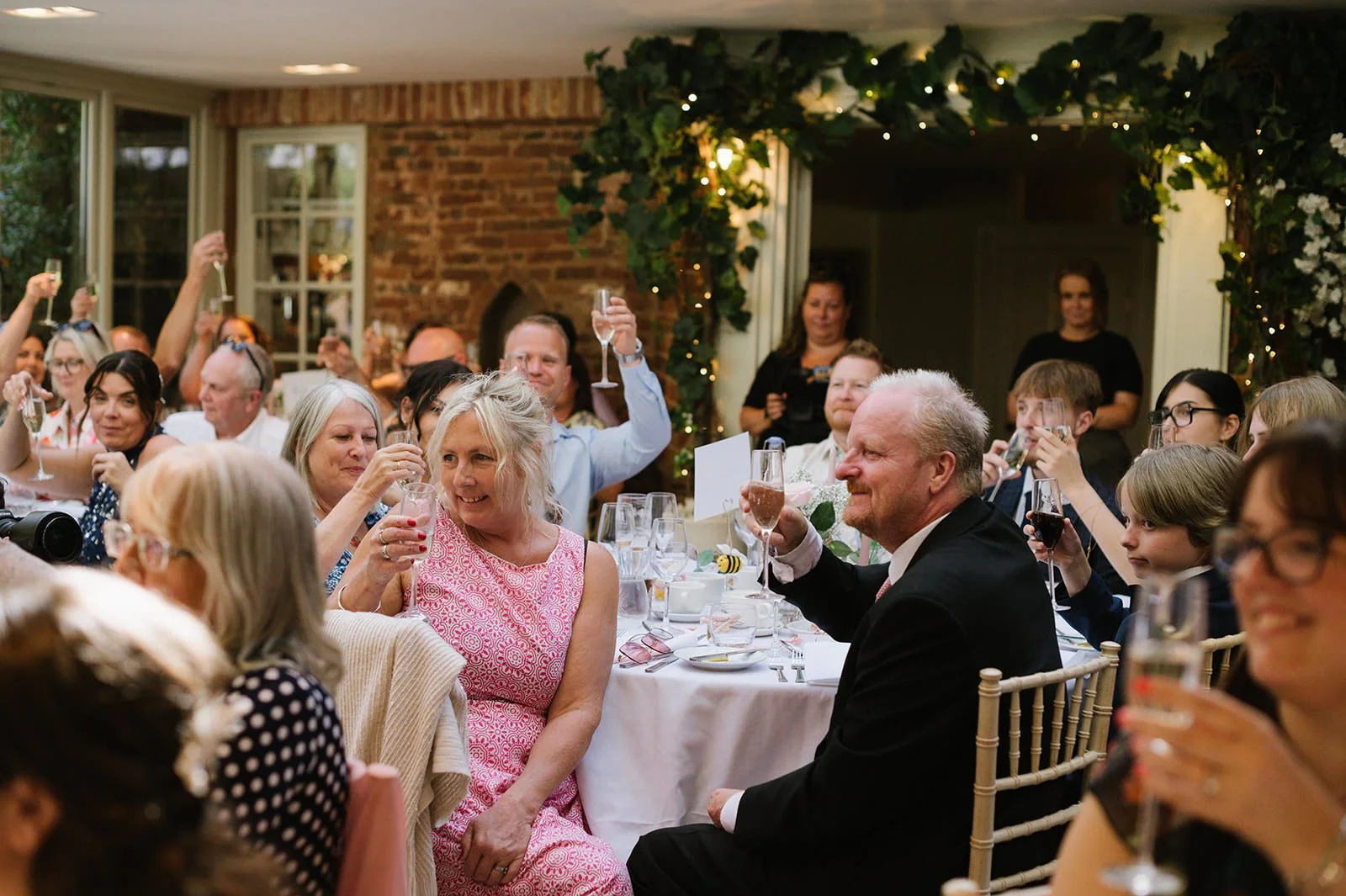 Wedding breakfast in orangery at Old Rectory House
