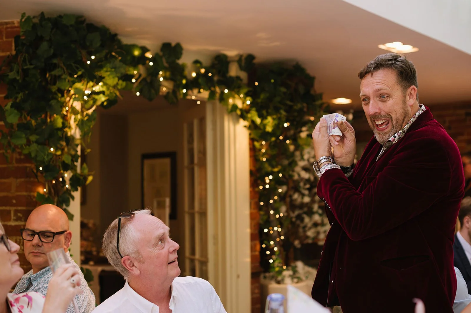 Magician performing at Old Rectory House wedding