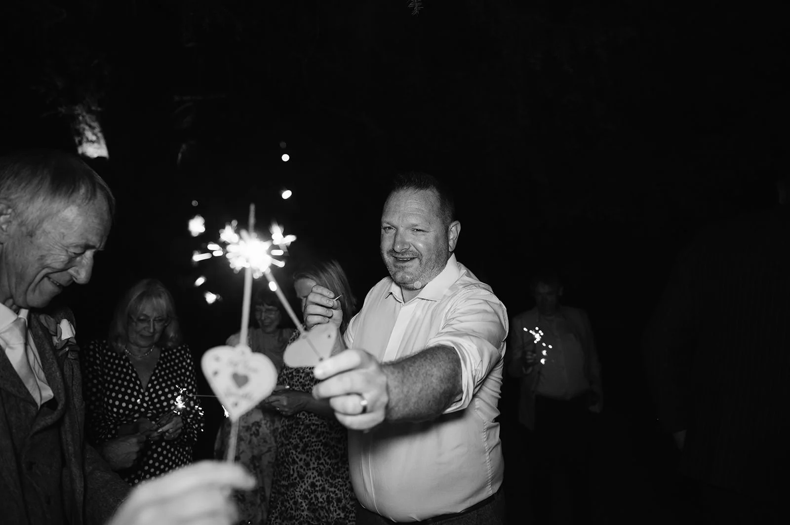 Sparkler moment at Old Rectory House wedding