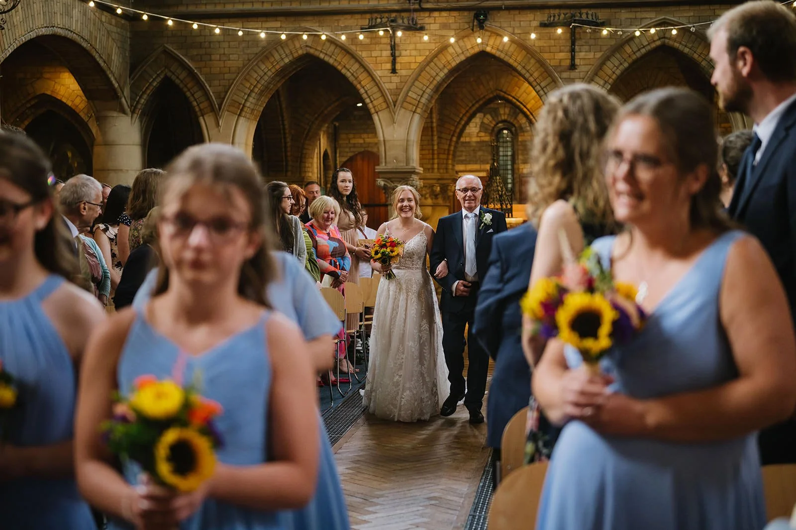 Bride arriving at St John the Baptist Church Leicester