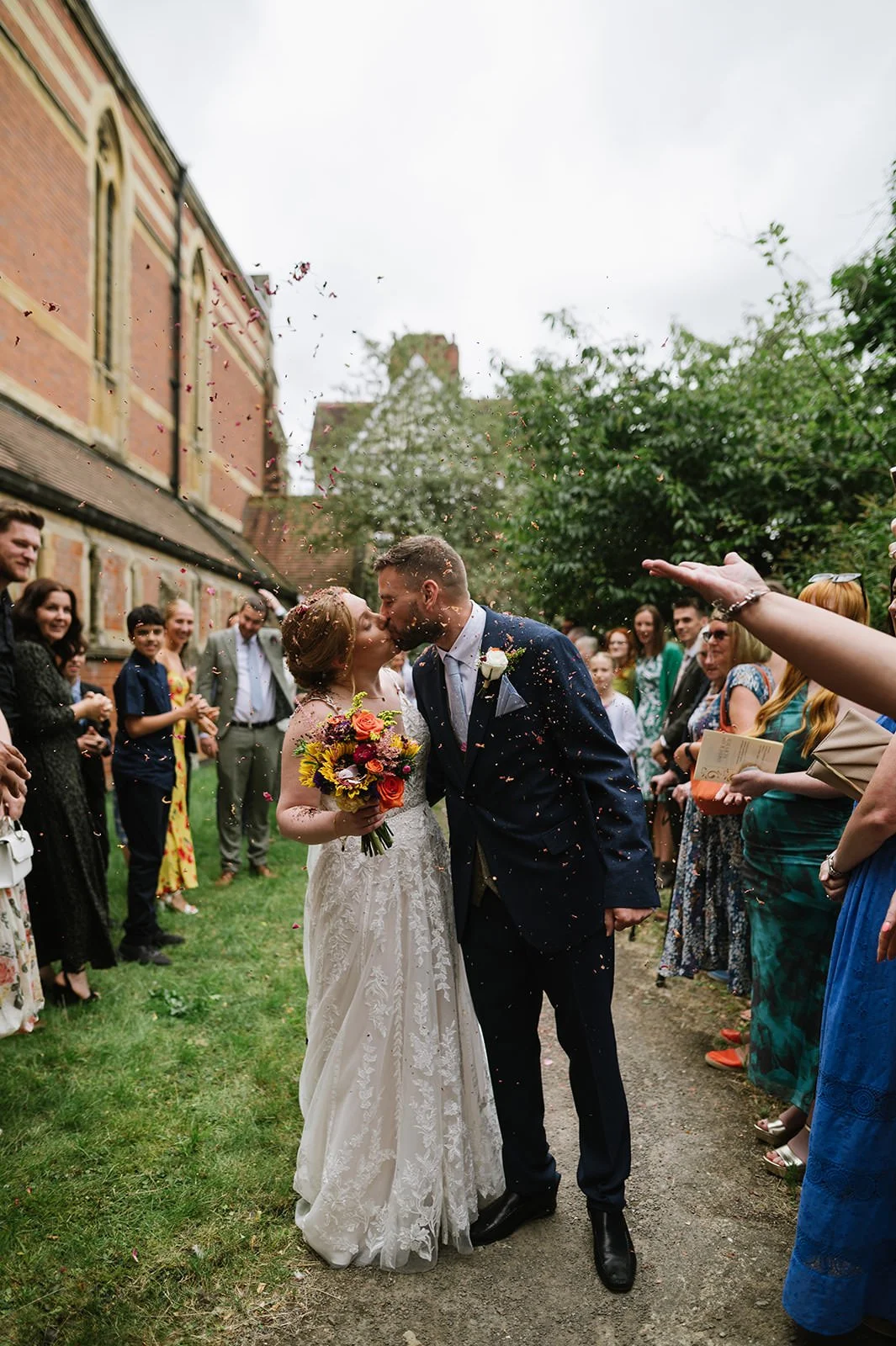 Confetti moment at St John the Baptist Church Clarendon Park