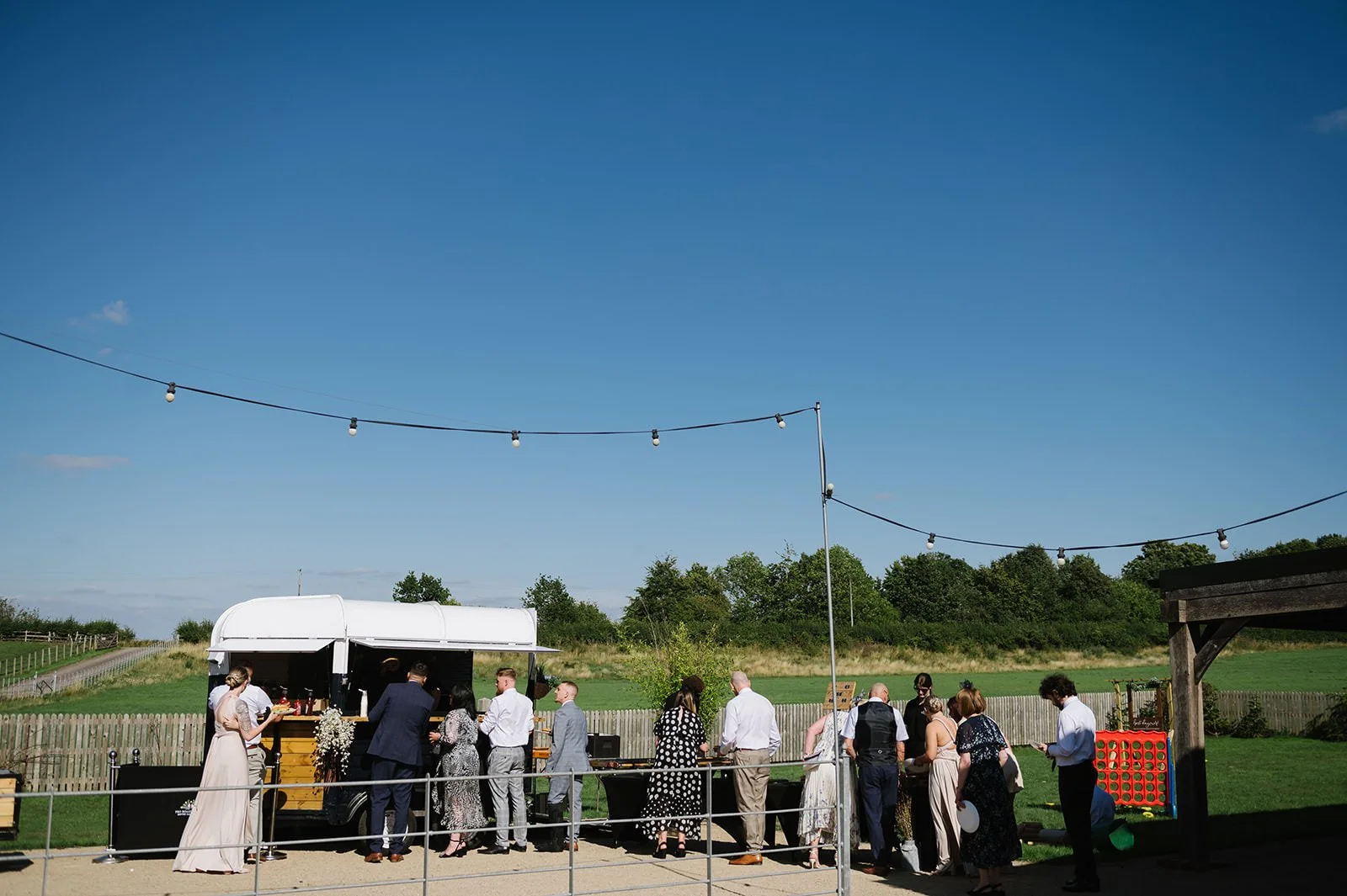 BBQ food van wedding catering at Bilston Brook Barn