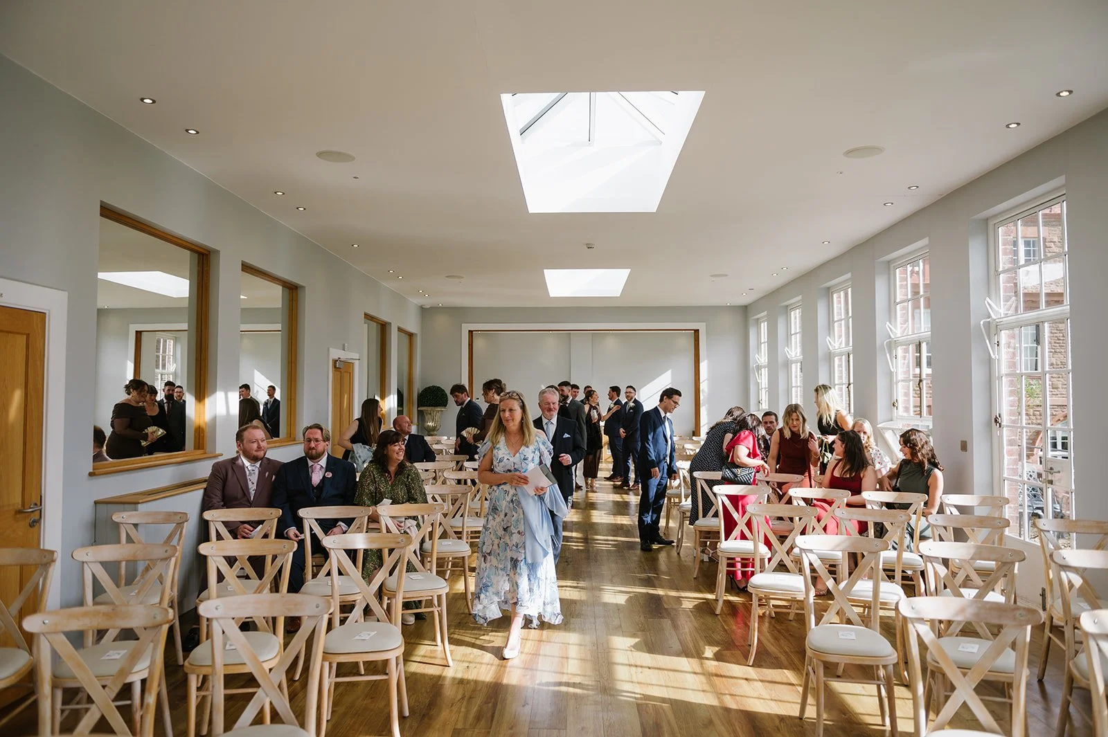 Wedding ceremony inside Bredenbury Court Barns