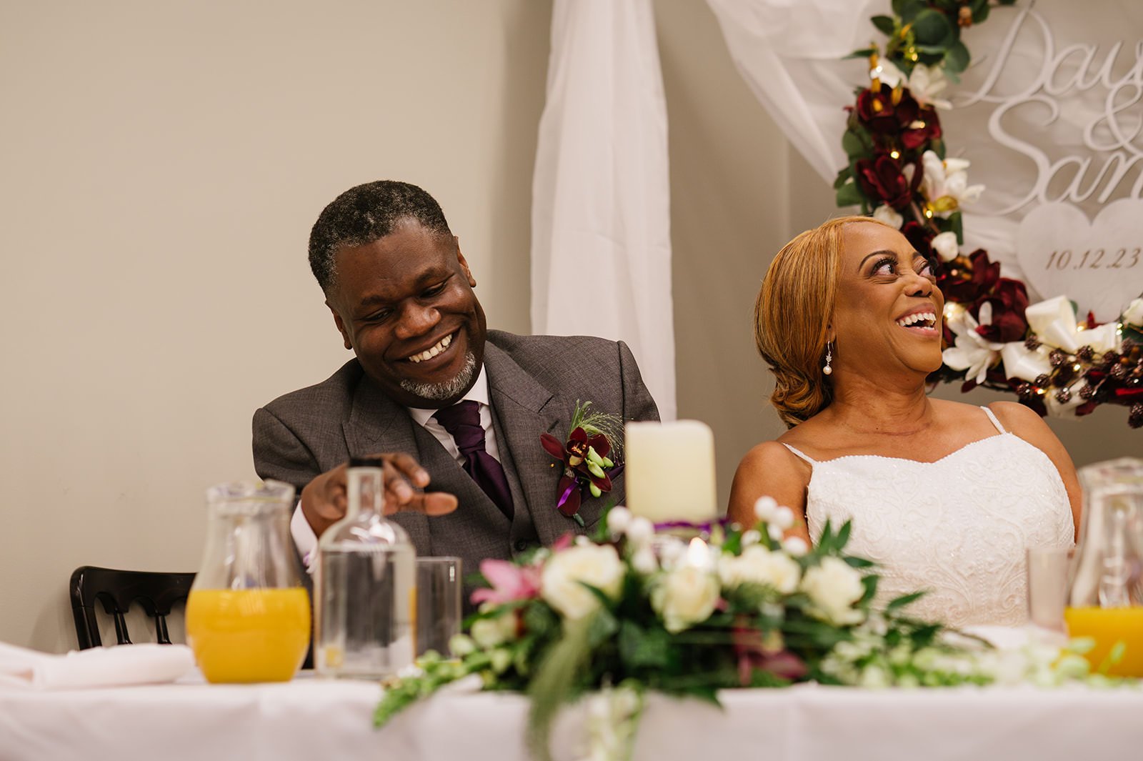 Speeches during Birmingham wedding reception
