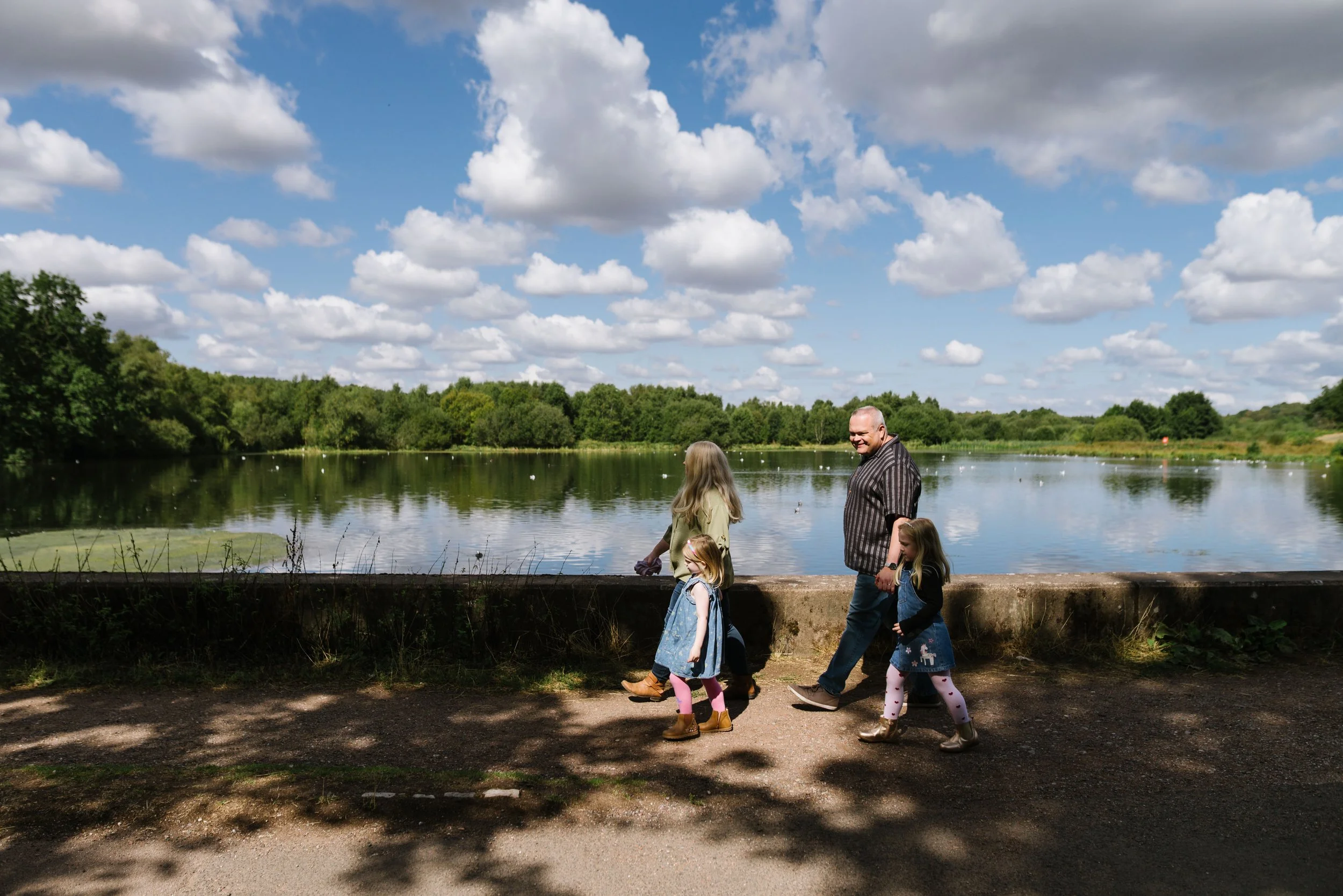 A family walk in the park