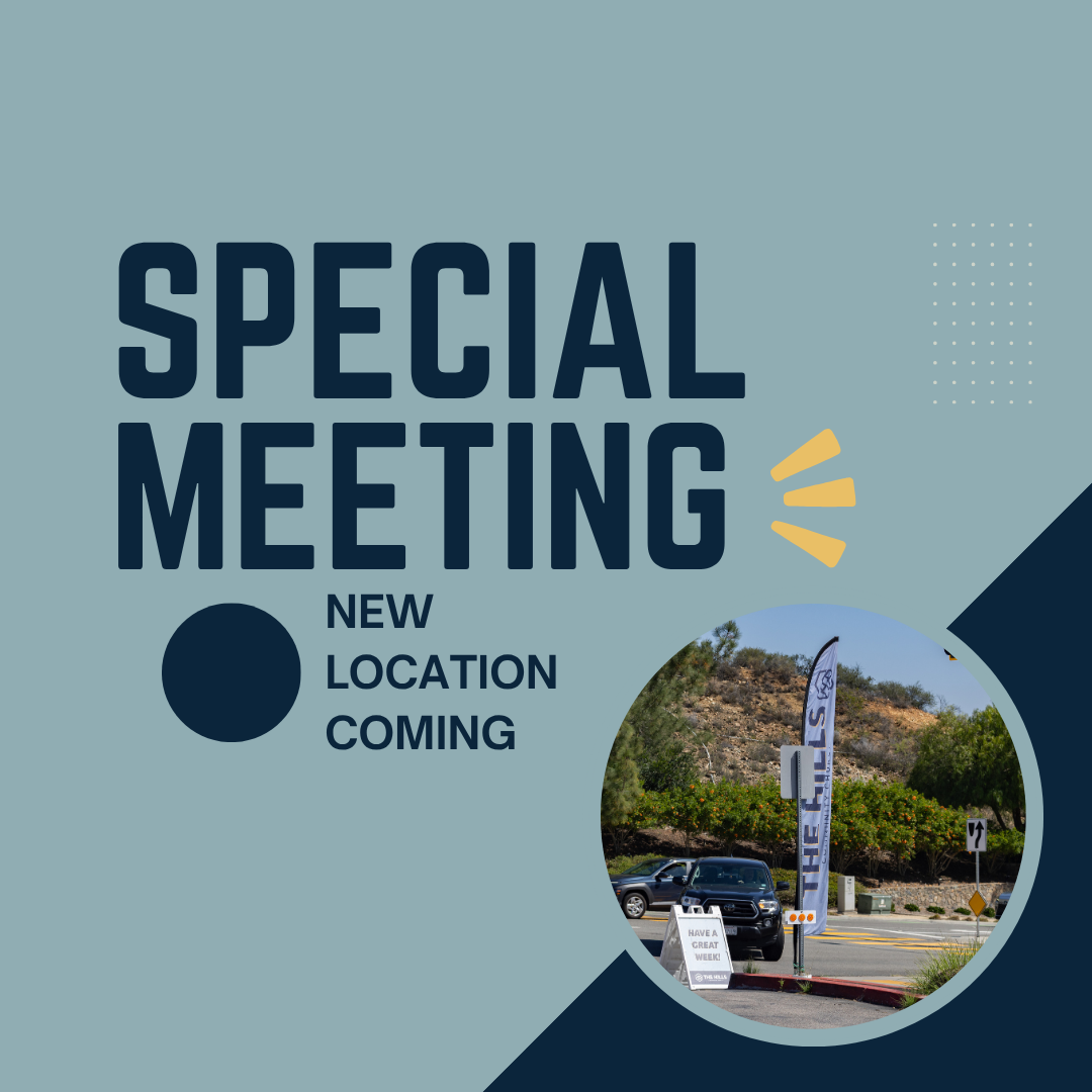 Special Meeting - Location Change Coming