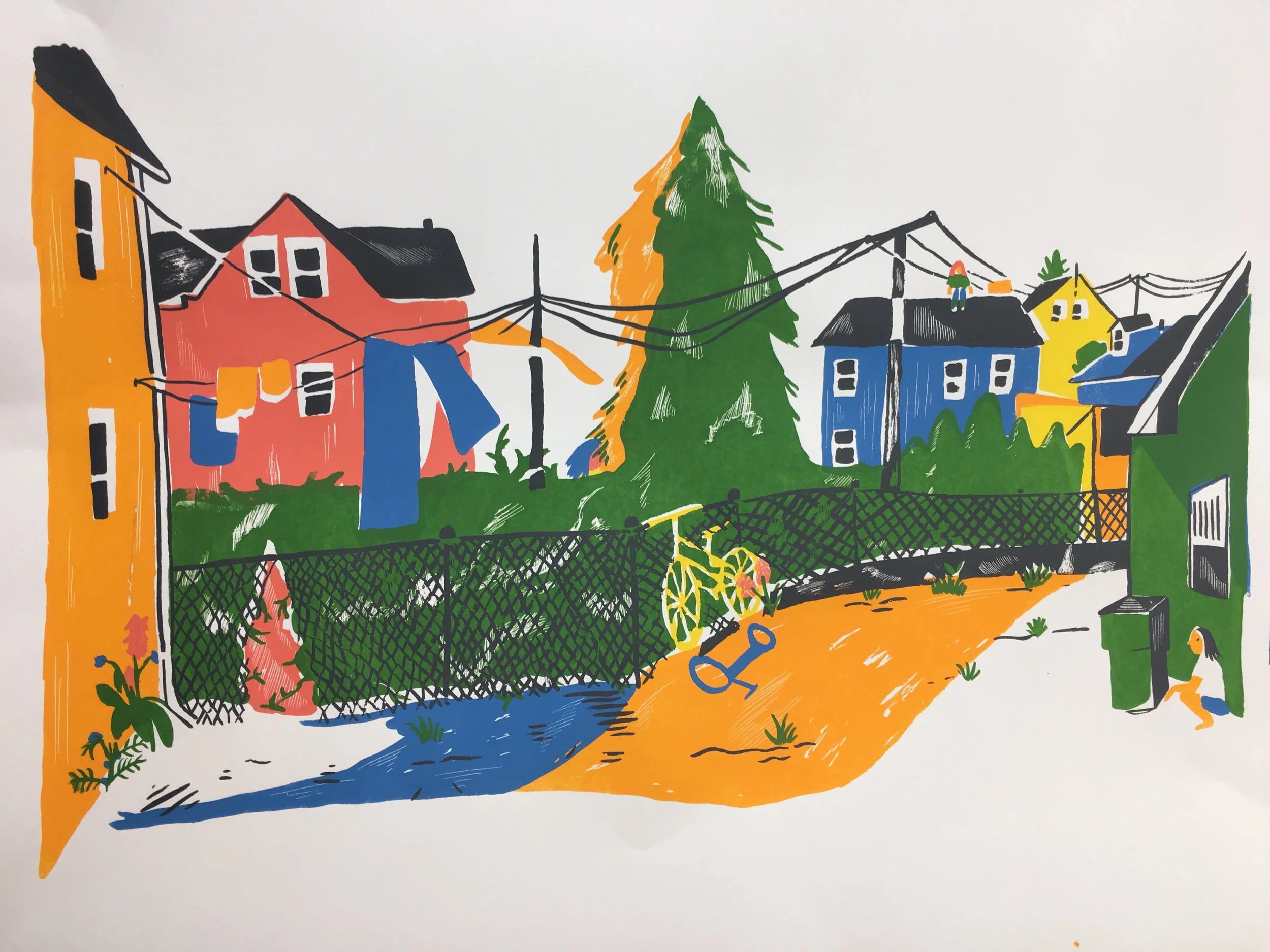  6 color screen print. Part of The Silkscreened Poster 2019 Final Portfolio at the RISD Special Collections 