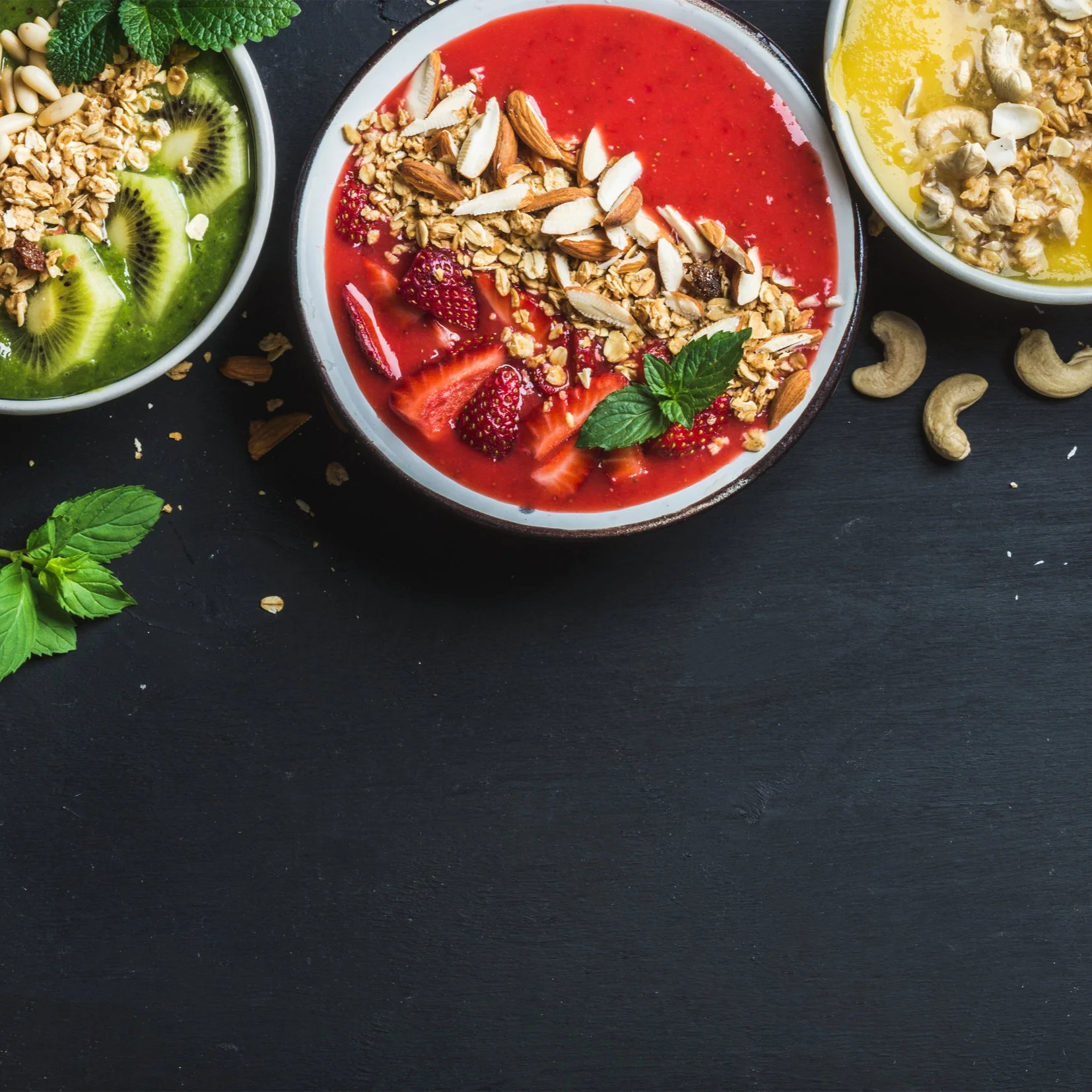 Breakfast Smoothie Bowl Selection