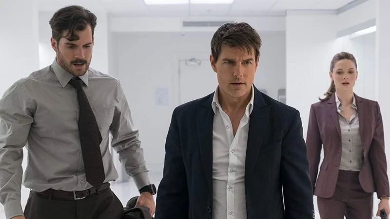 Henry Cavill, Tom Cuise and Rebecca Ferguson