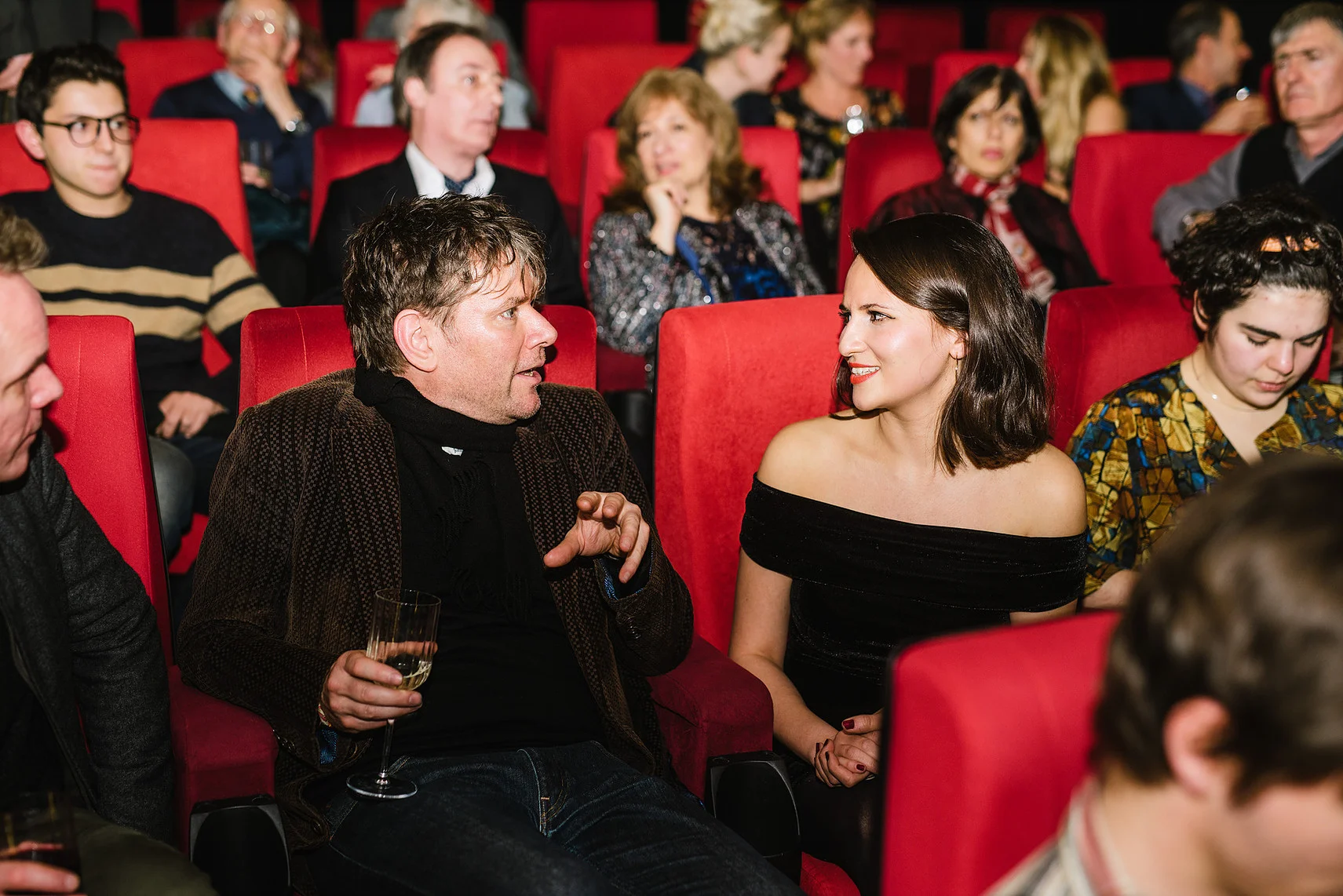 Nathalie among the audience at the screening. Can you spot the author of this lines? Yes, the one making faces…