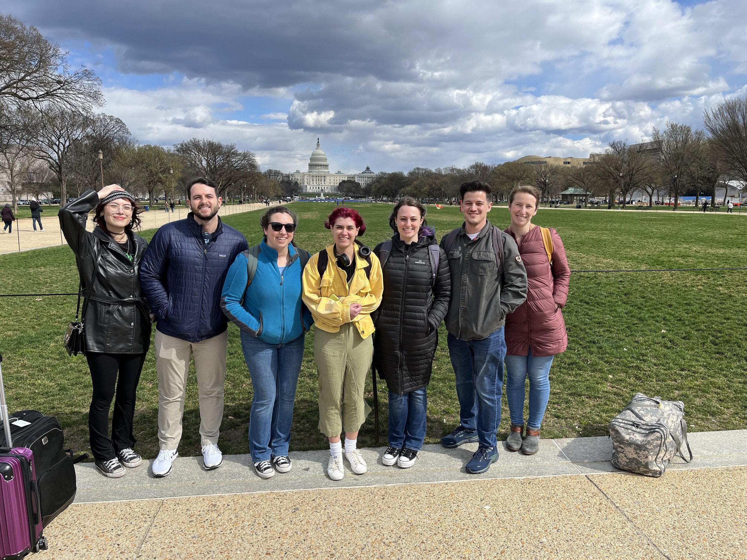 The gang visits the Capitol on a windy day TAGC2024