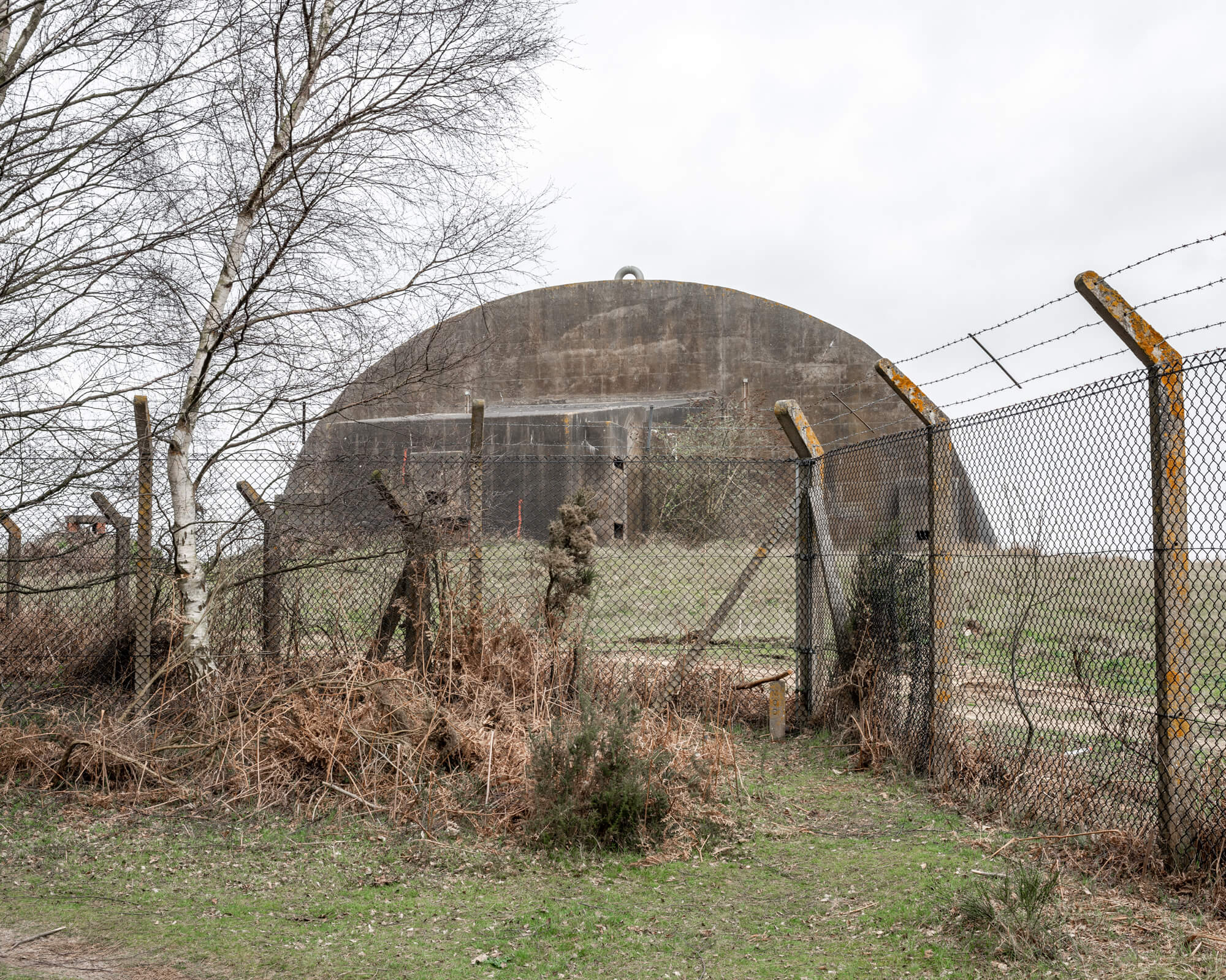 Disused USAF bunkers dating back to the Cold War. RAF Woodbridge and its sister base RAF Bentwaters supposedly stored American nuclear weapons during the Cold War.