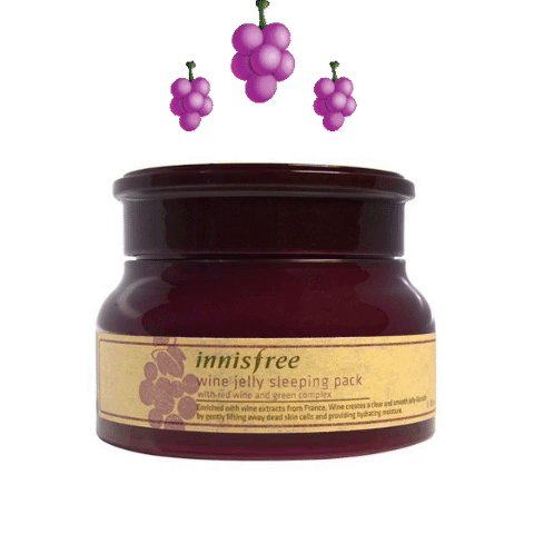 [REVIEW] Innisfree Wine Jelly Sleeping Pack (Before and After)
