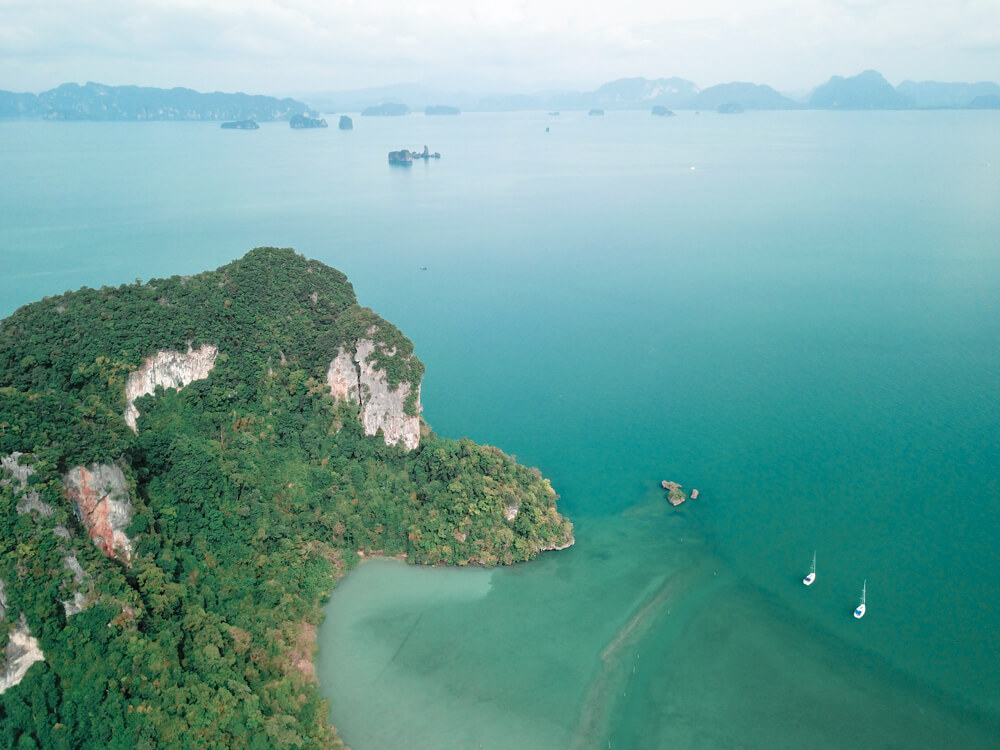 Koh yao noi aerial view in thailand
