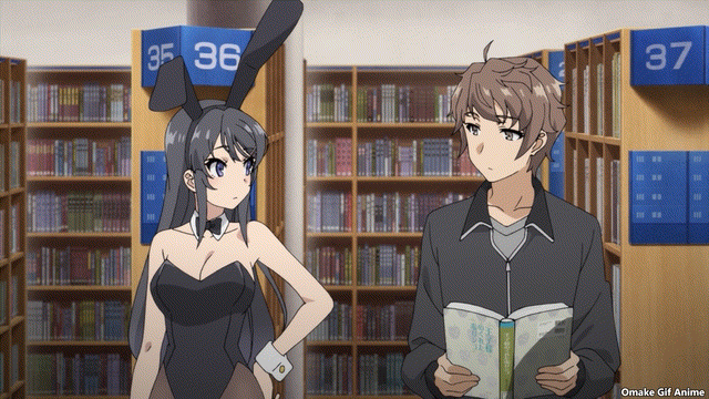 Omake Gif Anime - Seishun Buta Yarou wa Bunny Girl Senpai no Yume wo Minai - Episode 1 - Bunny Girl Notices.gif