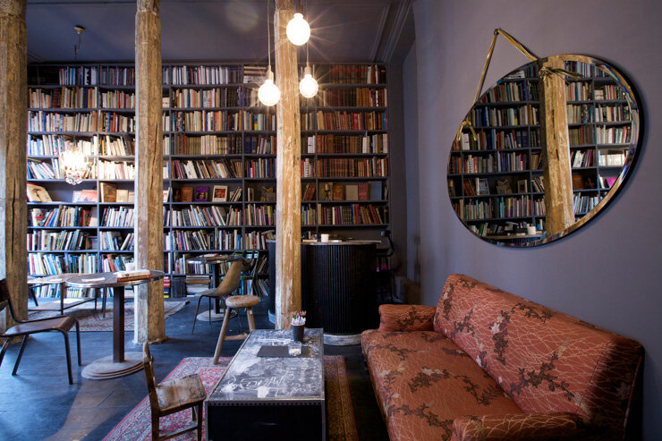 Merci Used Book Café sofa