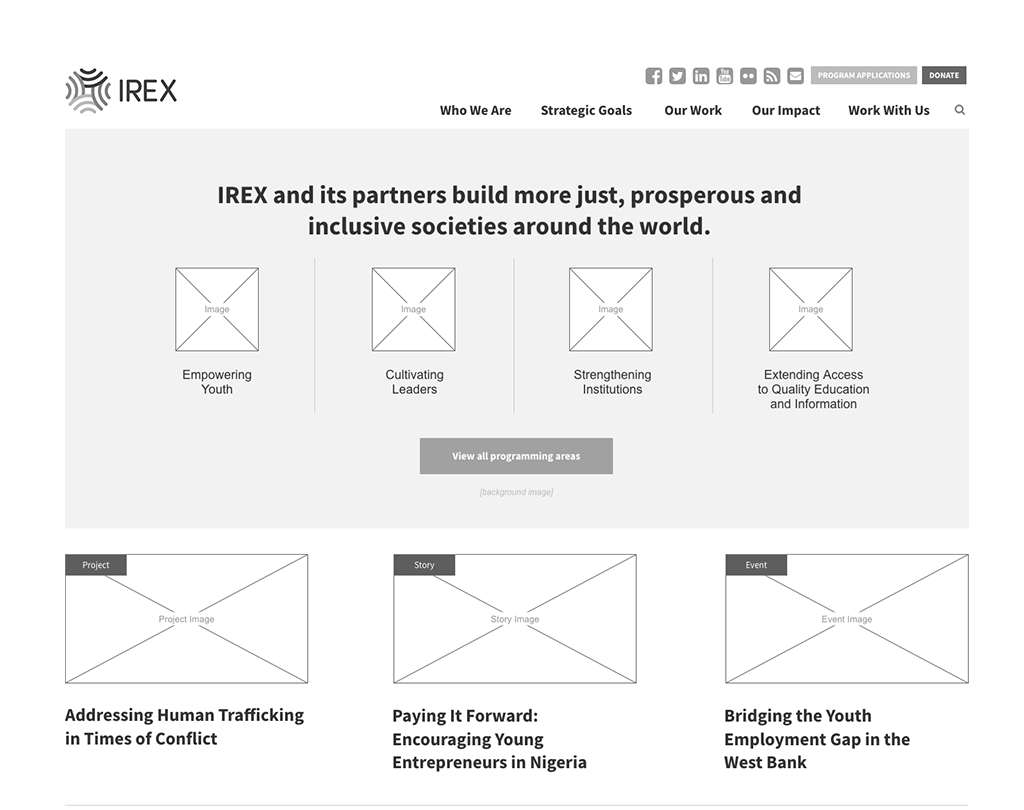 Redesigned irex.org through content strategy and UX processes — Josh Tong