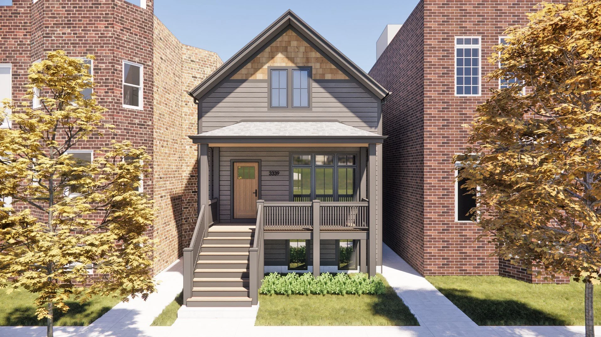 A rendering of the proposed front of the project