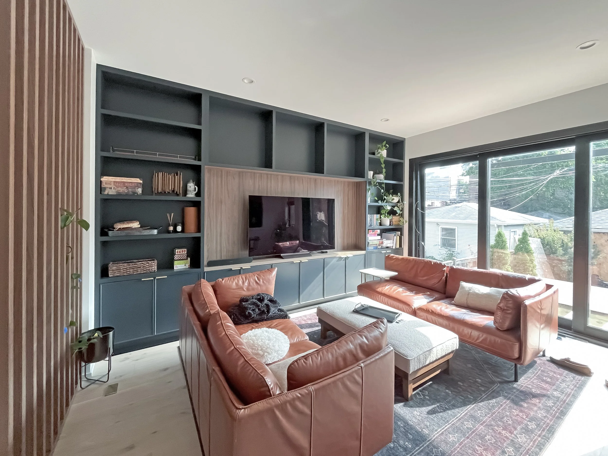 The modern interior of the addition
