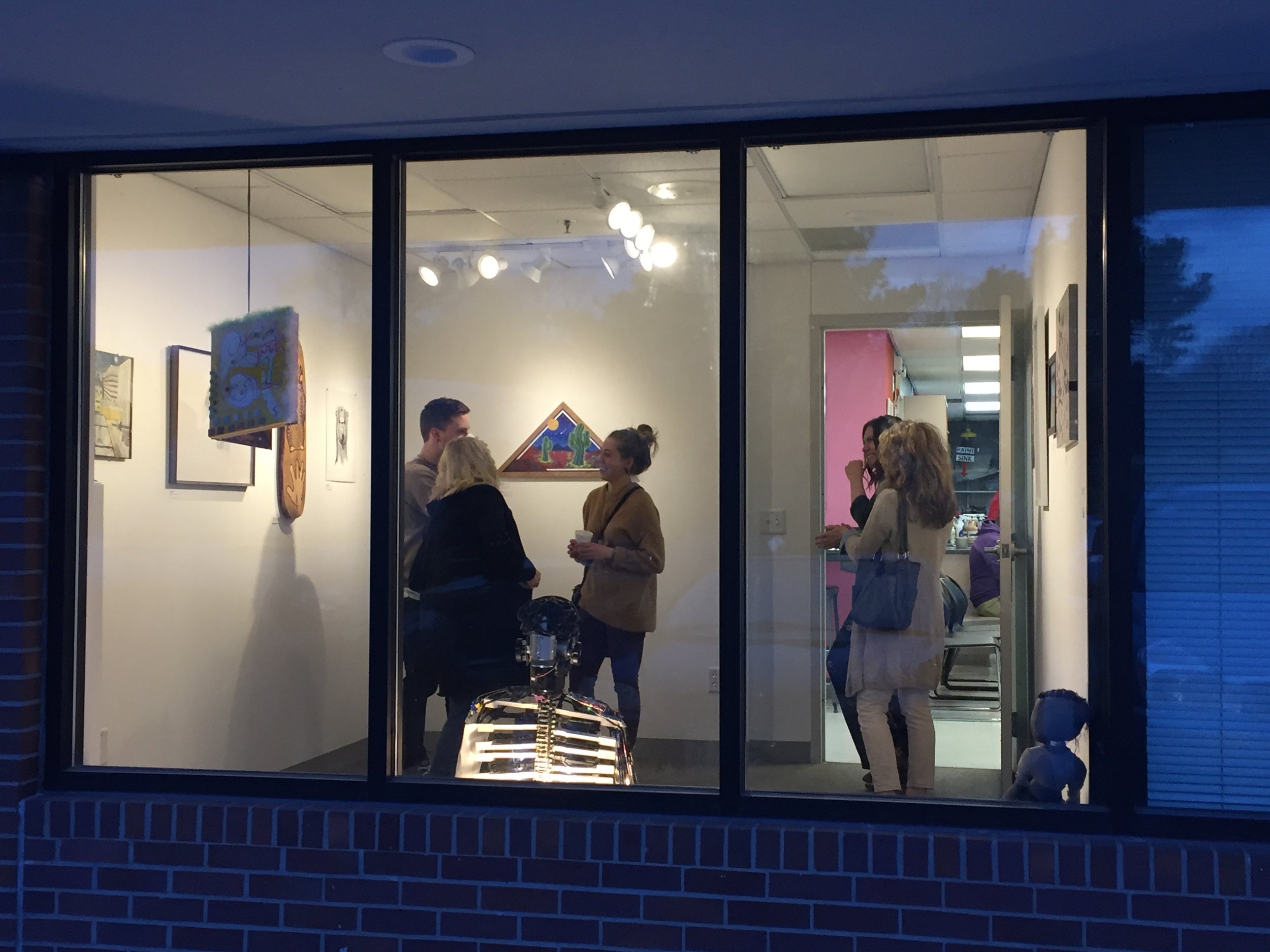  Candid shot of community gallery showcasing works of LYS instructors 