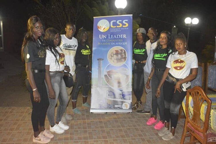 In April 2019, Ebu pictured with partners, sponsors and staff on the evening of his third annual Sargal Festival’s award ceremony in Tambacounda.