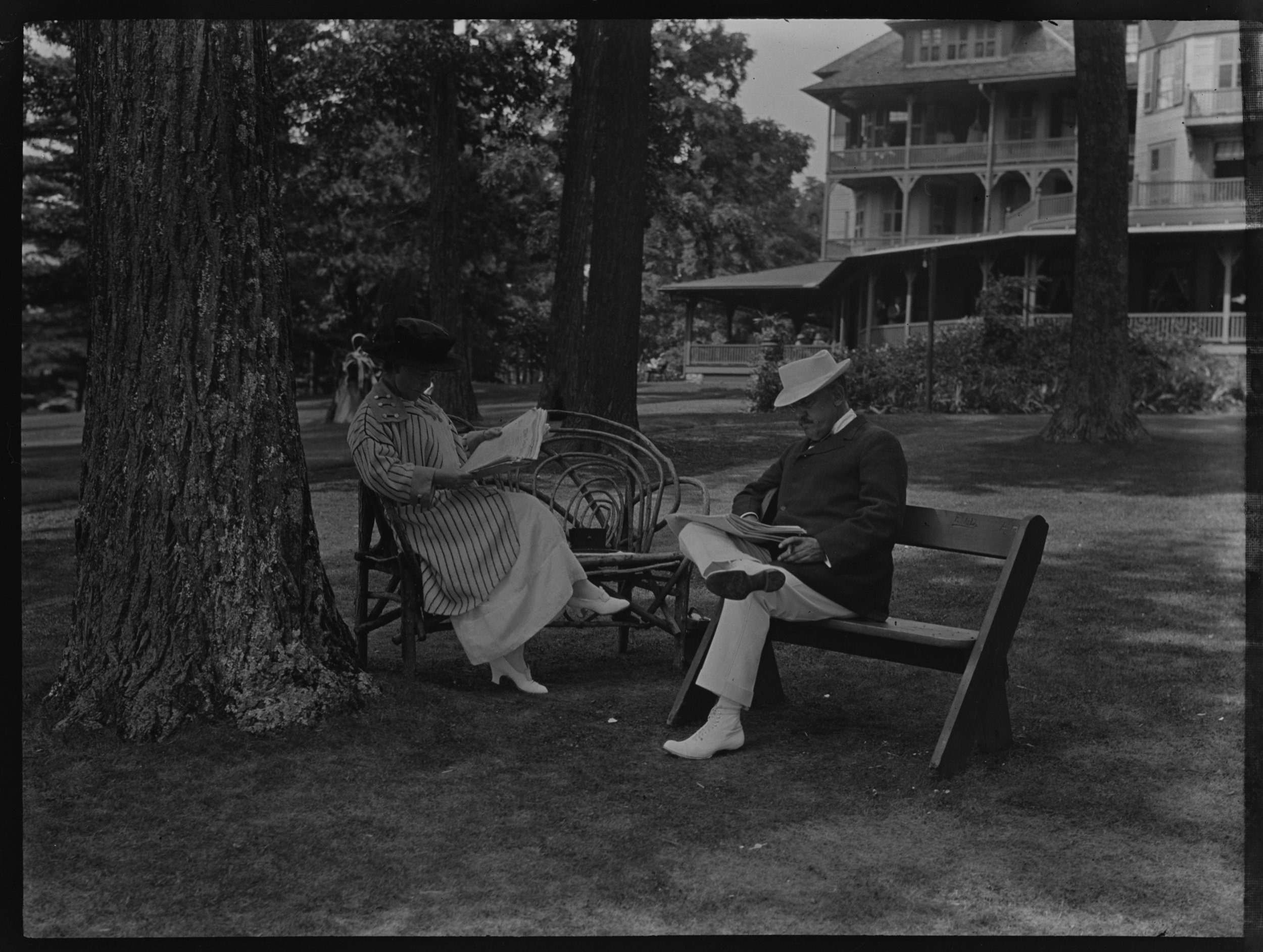 Guy Loomis and Gertrude Tate at the Sagamore Hotel, Lake George, New York, August 24, 1913