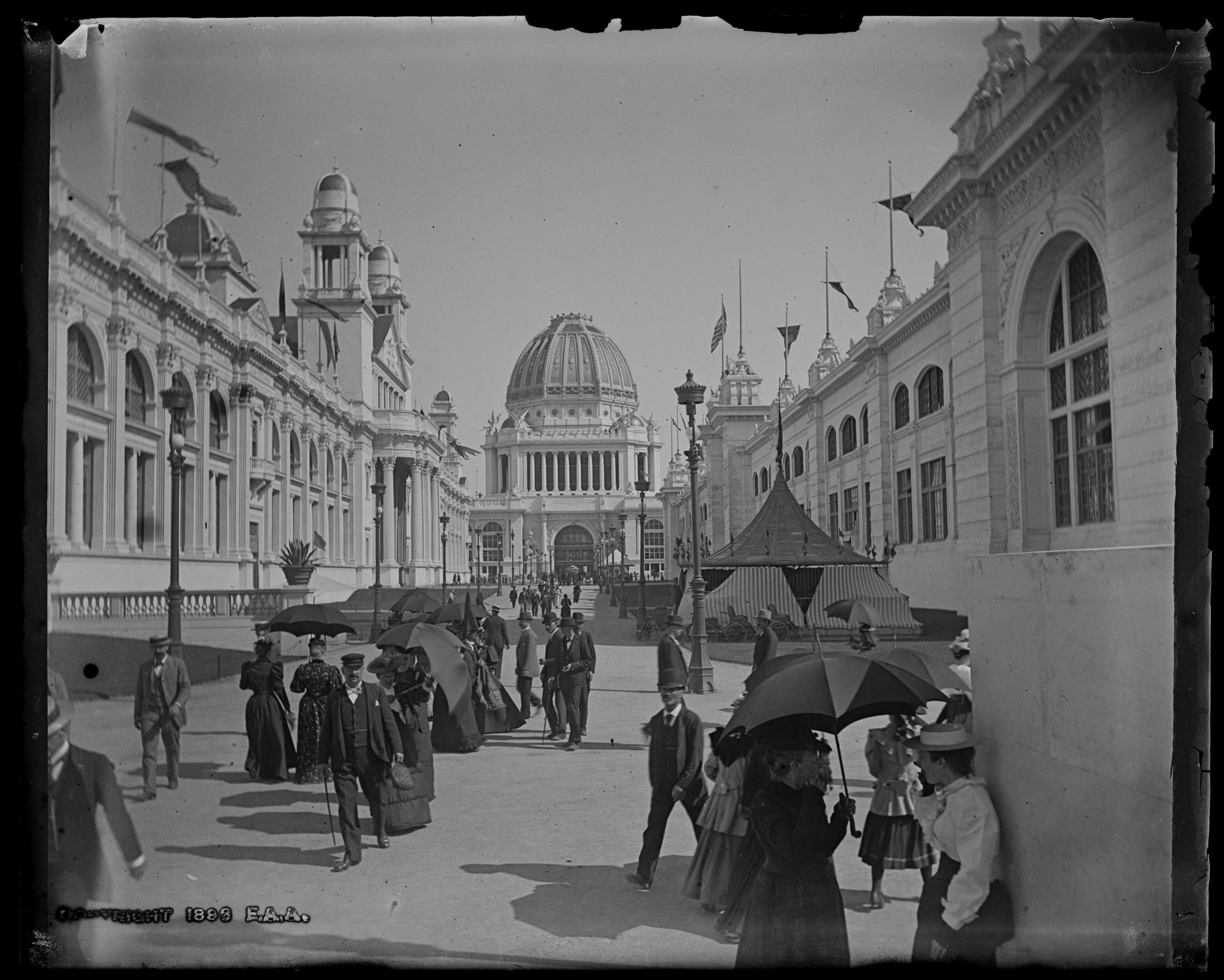 “Administration dome &amp; chair house,” World’s Columbian Exposition, Chicago, July 10, 1893