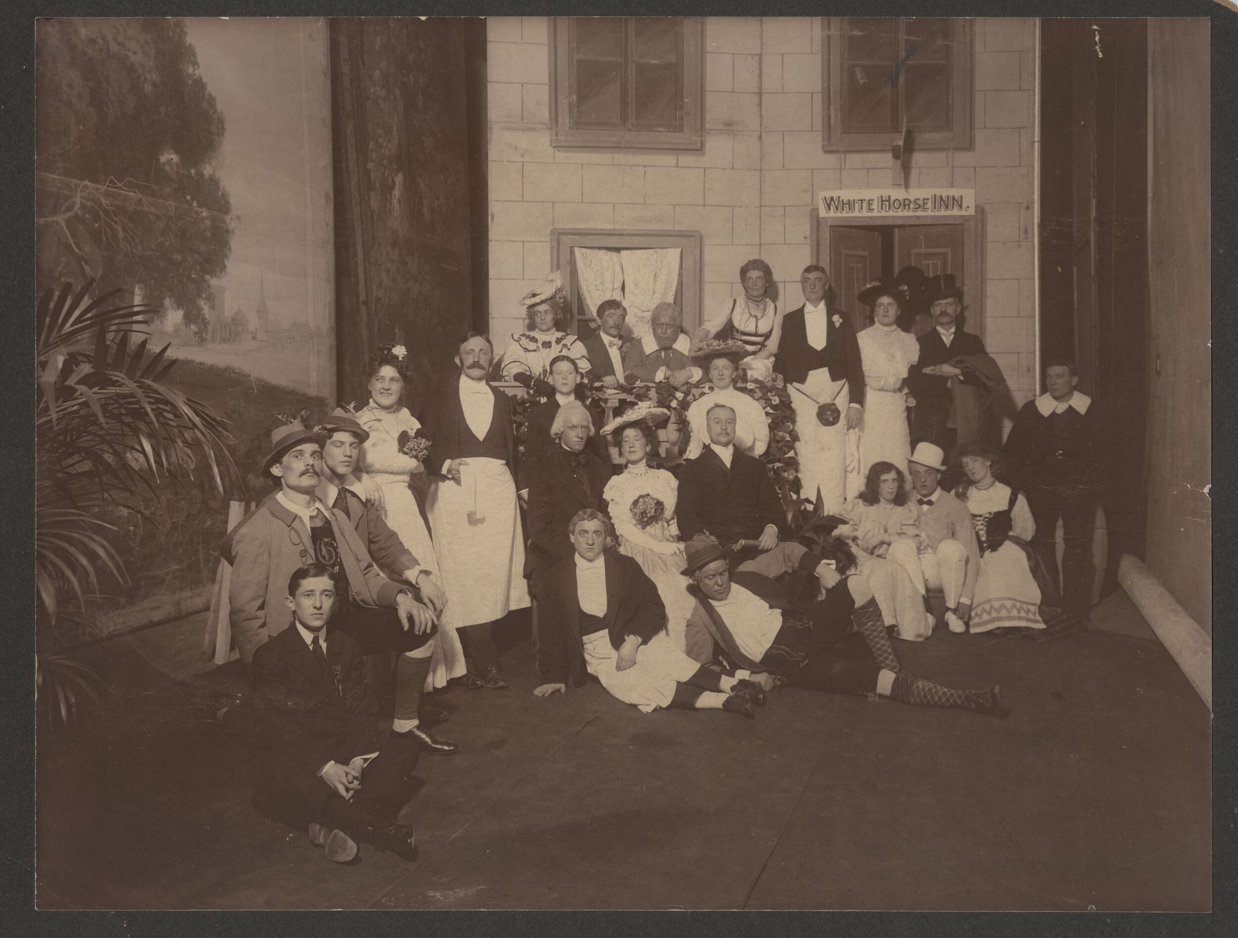 Cast of “The White Horse Inn” at the German Club Rooms, Stapleton, 1906. (Copy)