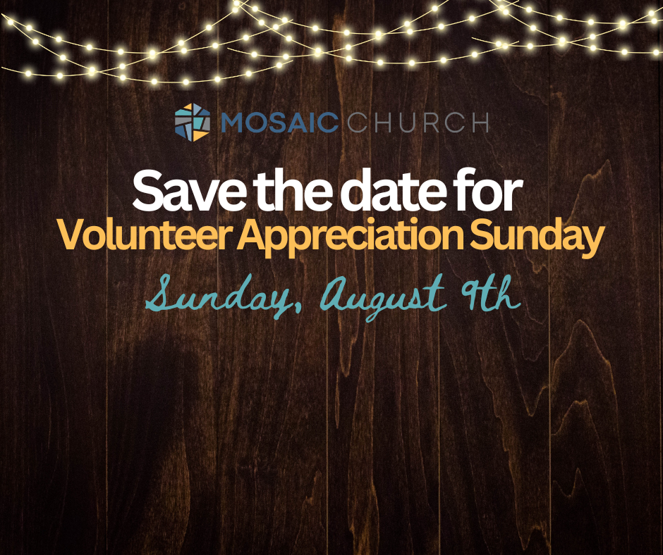 Volunteer Appreciation Sunday