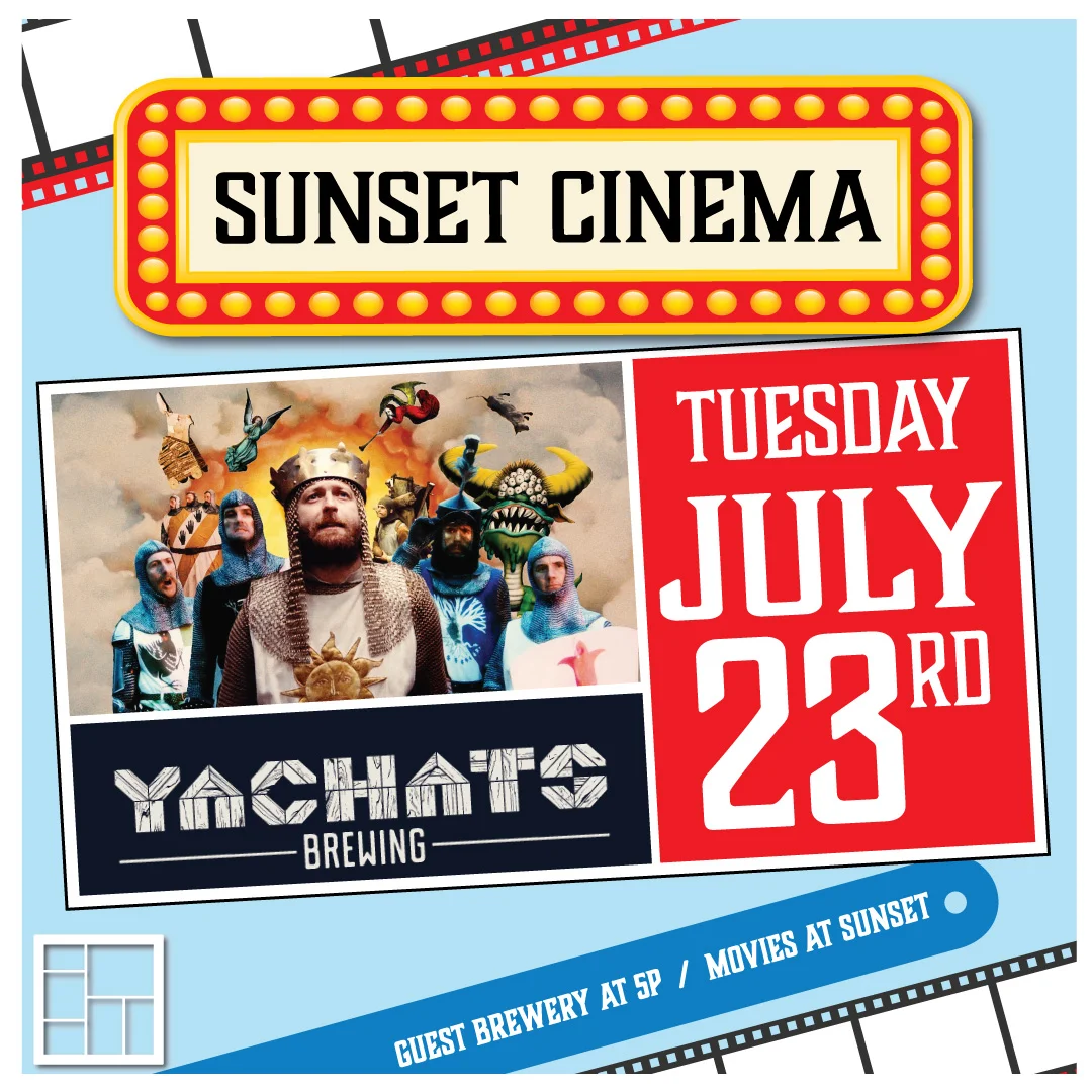 Summer Sunset Cinema featuring Monty Python & the Holy Grail and Yachats Brewing