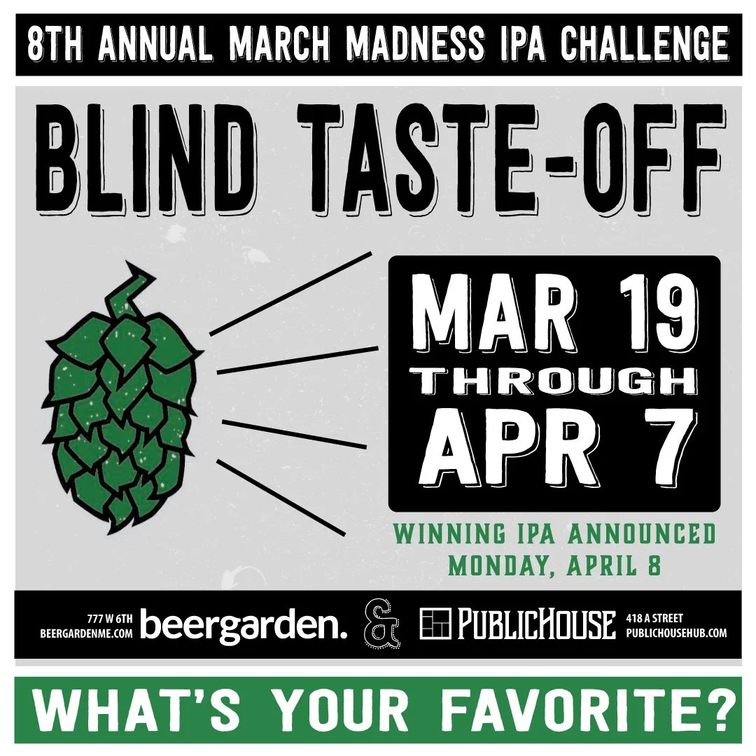 8th Annual March Madness IPA Blind-Taste Off, beergarden vs PublicHouse