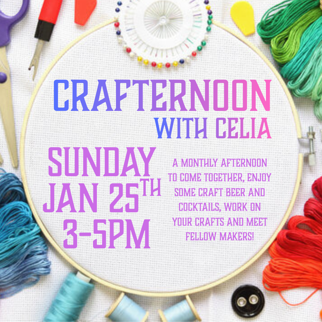 Come Enjoy a "Crafternoon" at PublicHouse: Sunday, January 25.