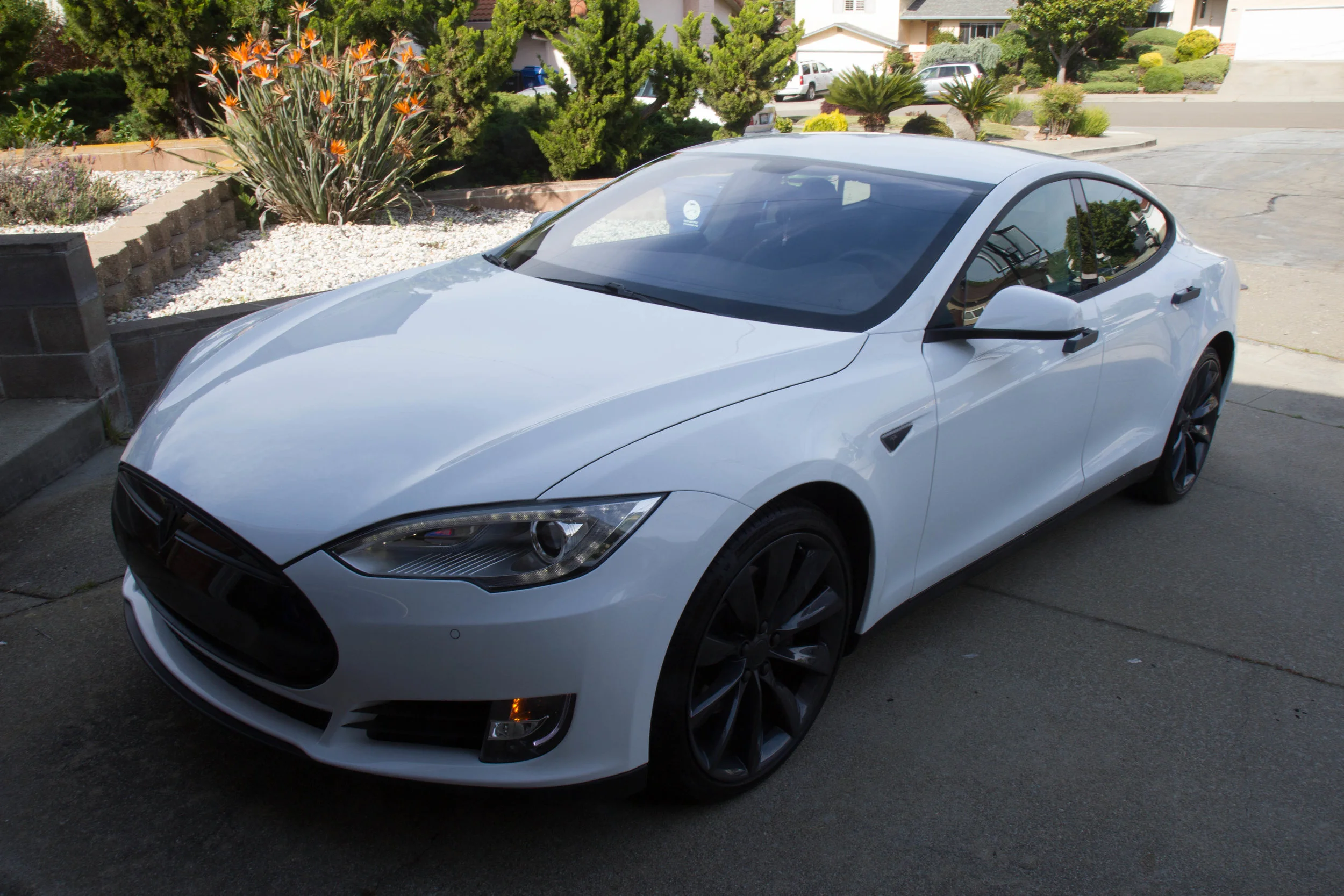 2015 Tesla Model S (White)