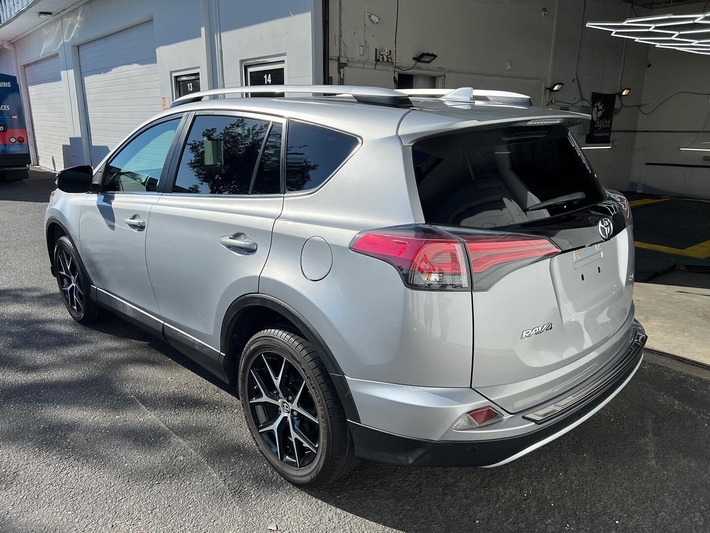 New-to-them rav4 finished with a single step polish prep prior to coating with Cs2 Ceramic and rehydrating the plastics with blackwow pro. 

This thing has definitely been through some swirl-o-matic machine washes in the past. The new owners wanted t