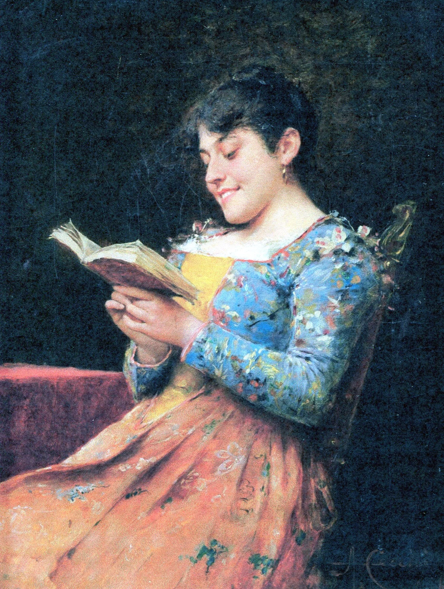 Woman reading, Adriano Cecchi.jpg