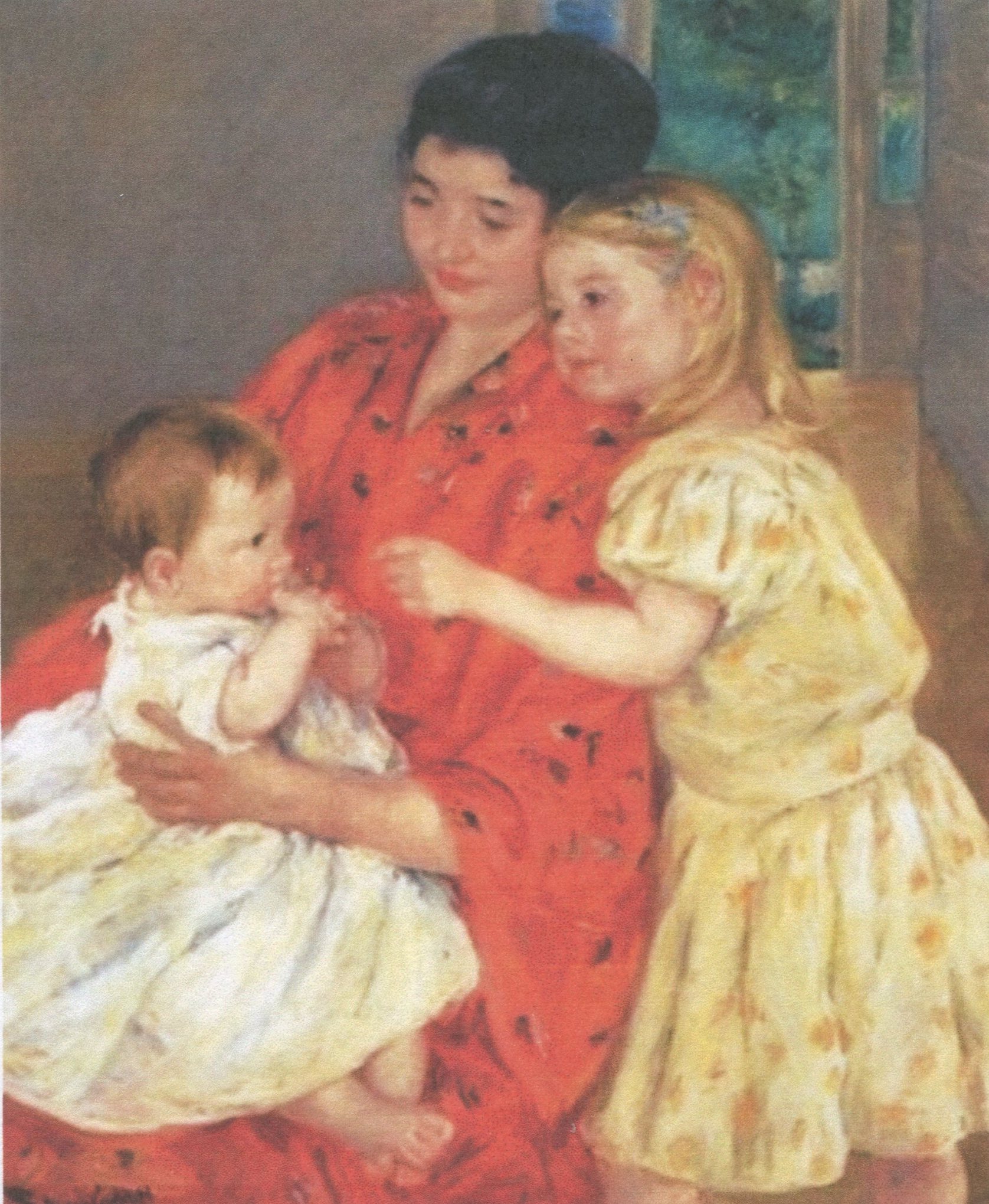 Mary Cassatt, Mother and Sara Admiring the Baby.jpg