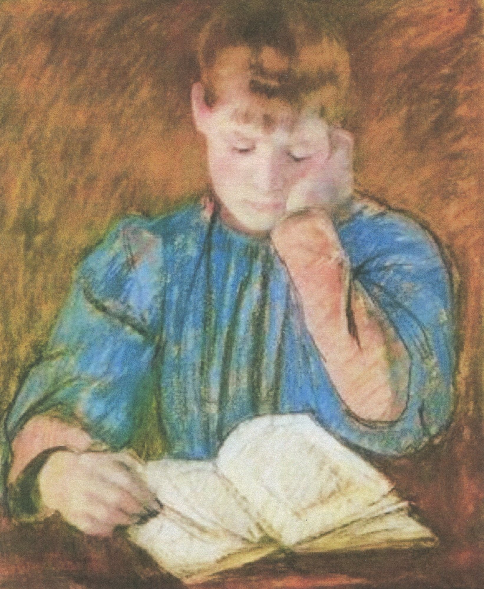 MARY CASSATT, “THE PENSIVE READER”
