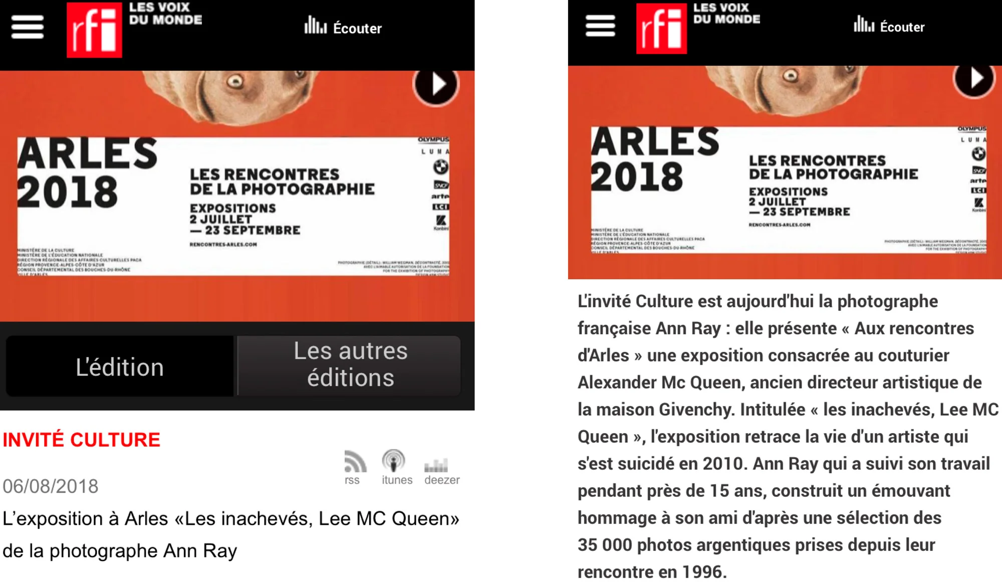 RFI radio interview - 6th of August