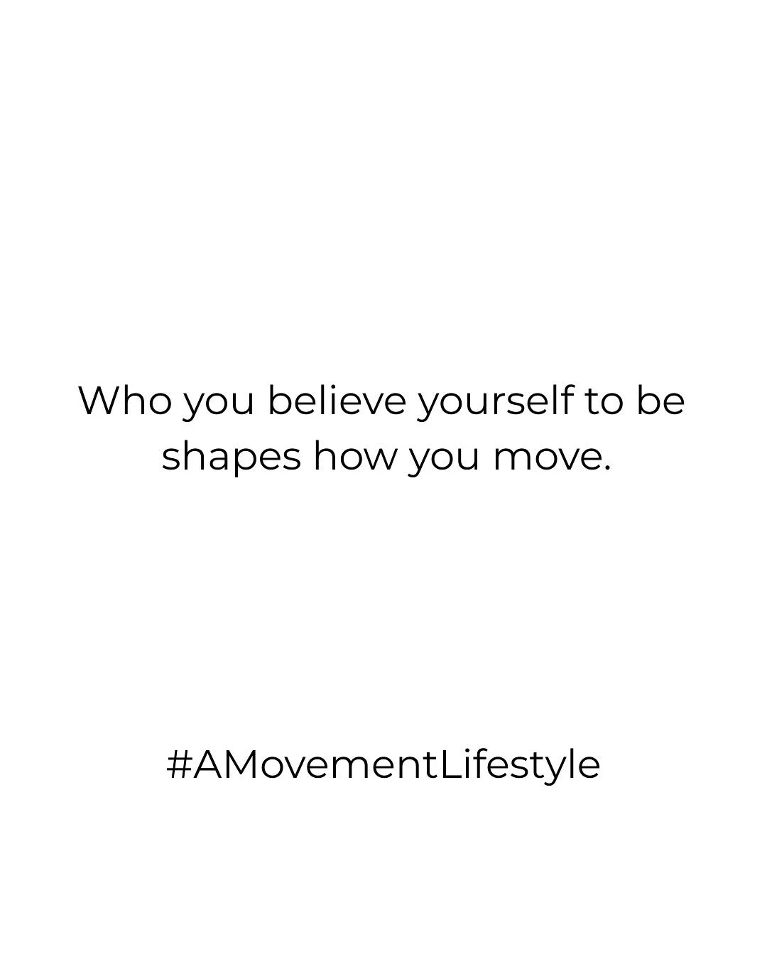 Movement isn&rsquo;t just what we do&mdash;it&rsquo;s who we are becoming.

When identity aligns with intention, movement becomes essential to who you are. 

#MovementHealth #TrainMovement #IdentityAndBehavior #AMovementLifestyle